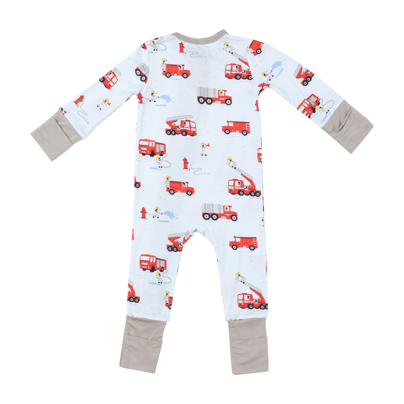 2 Way Zipper Romper - Firetruck Dalmations - Angel Dear