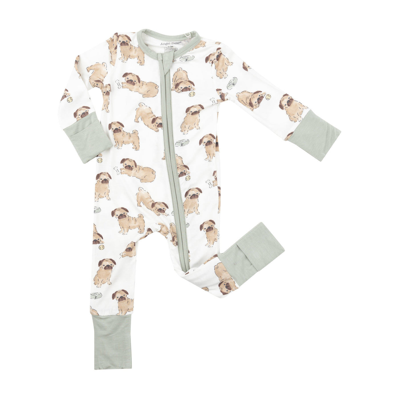 2 Way Zipper Romper - Pugs by Angel Dear