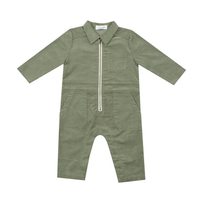 Retro Jumpsuit - Oil Green-Angel Dear