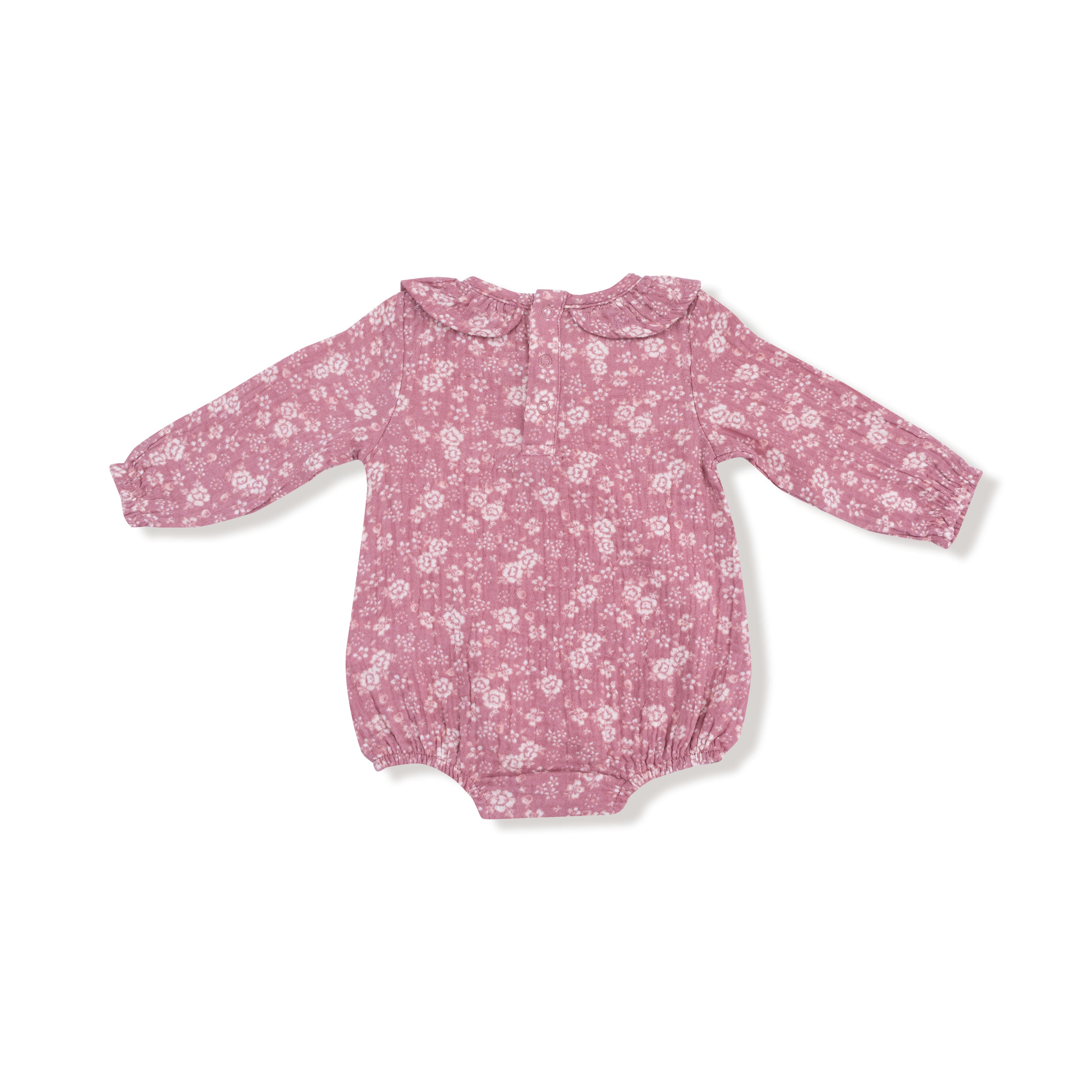 Bubble with Ruffle Collar in our  Bandana Floral print from Angel Dear