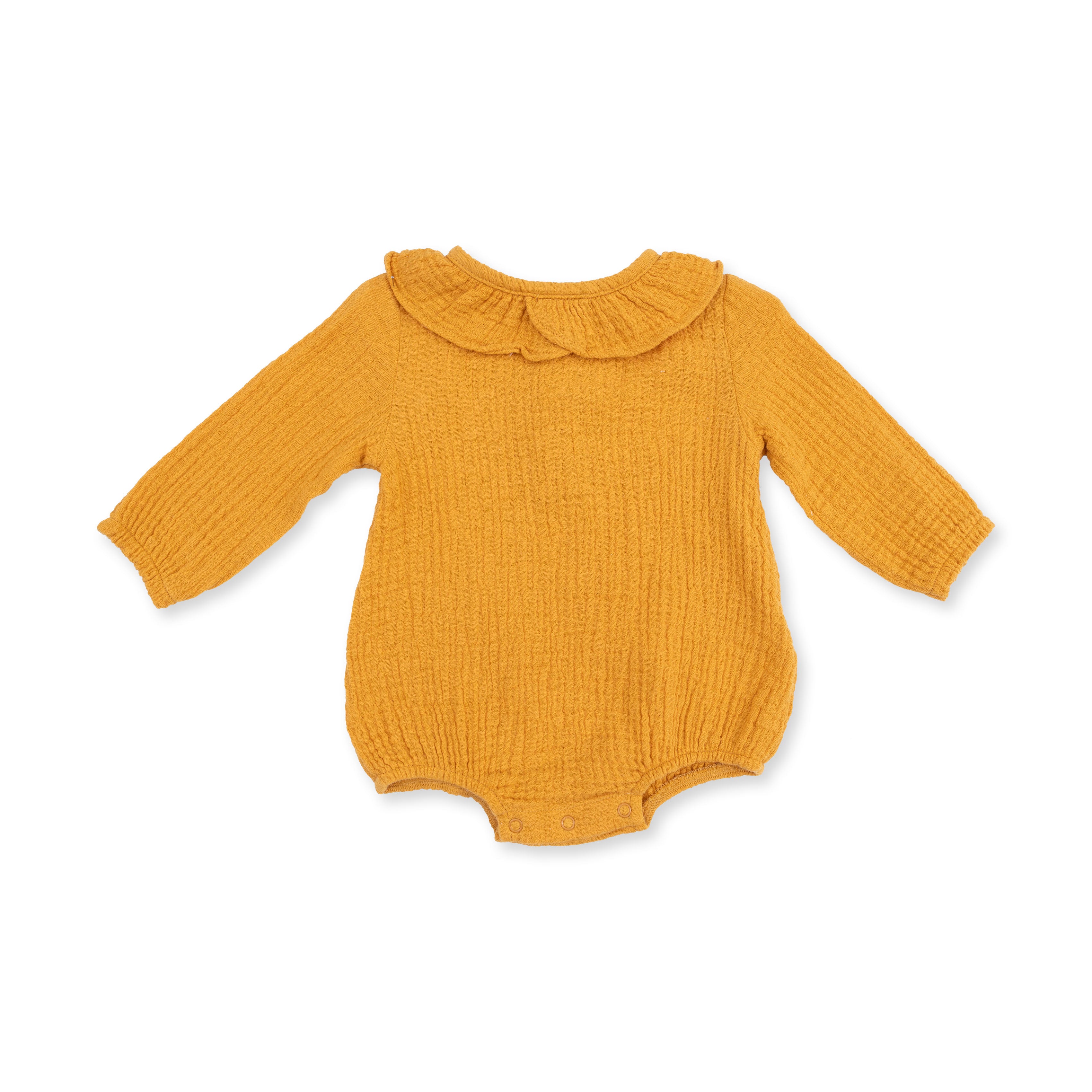 Solid Muslin Sunflower - Bubble with Ruffle Collar