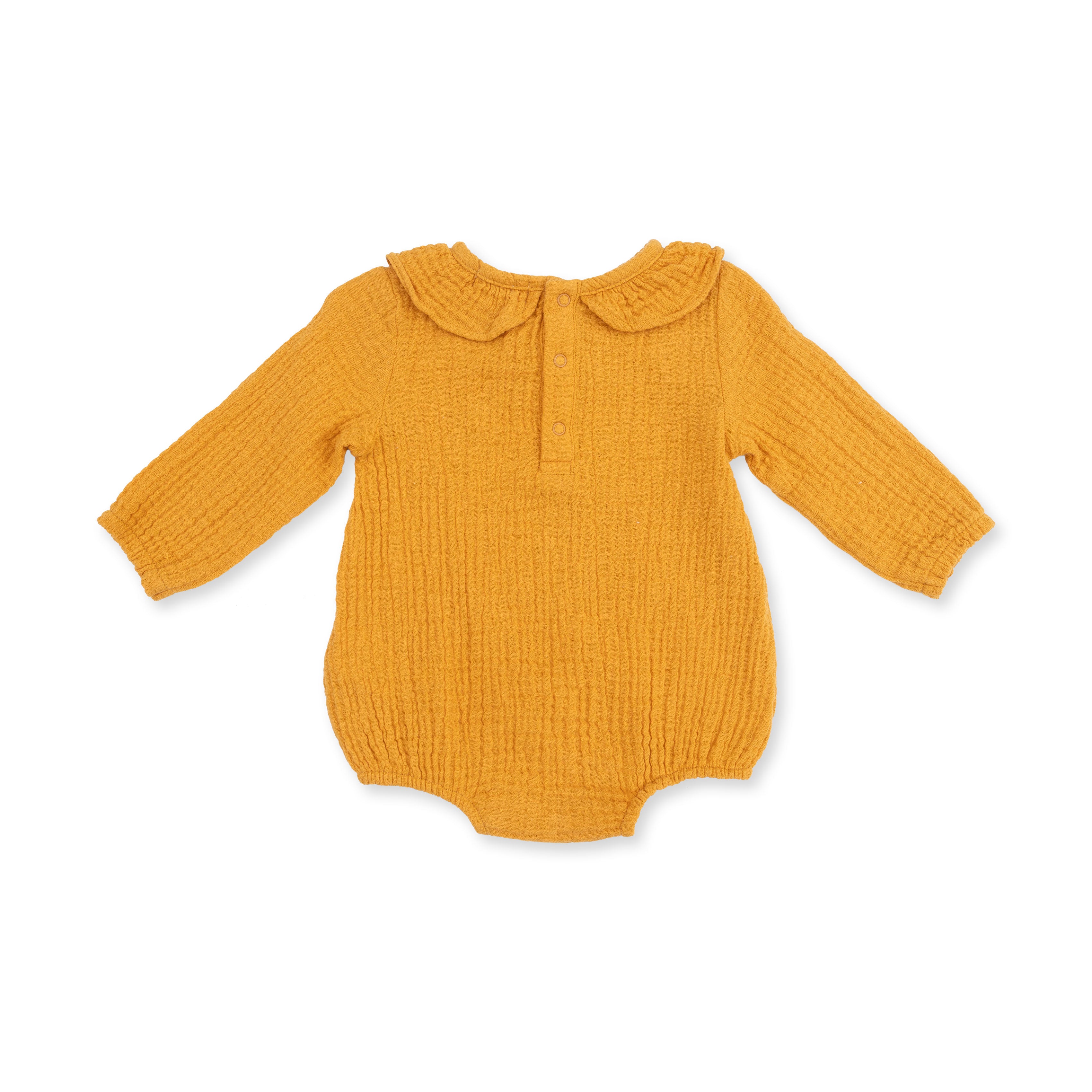 Solid Muslin Sunflower - Bubble with Ruffle Collar