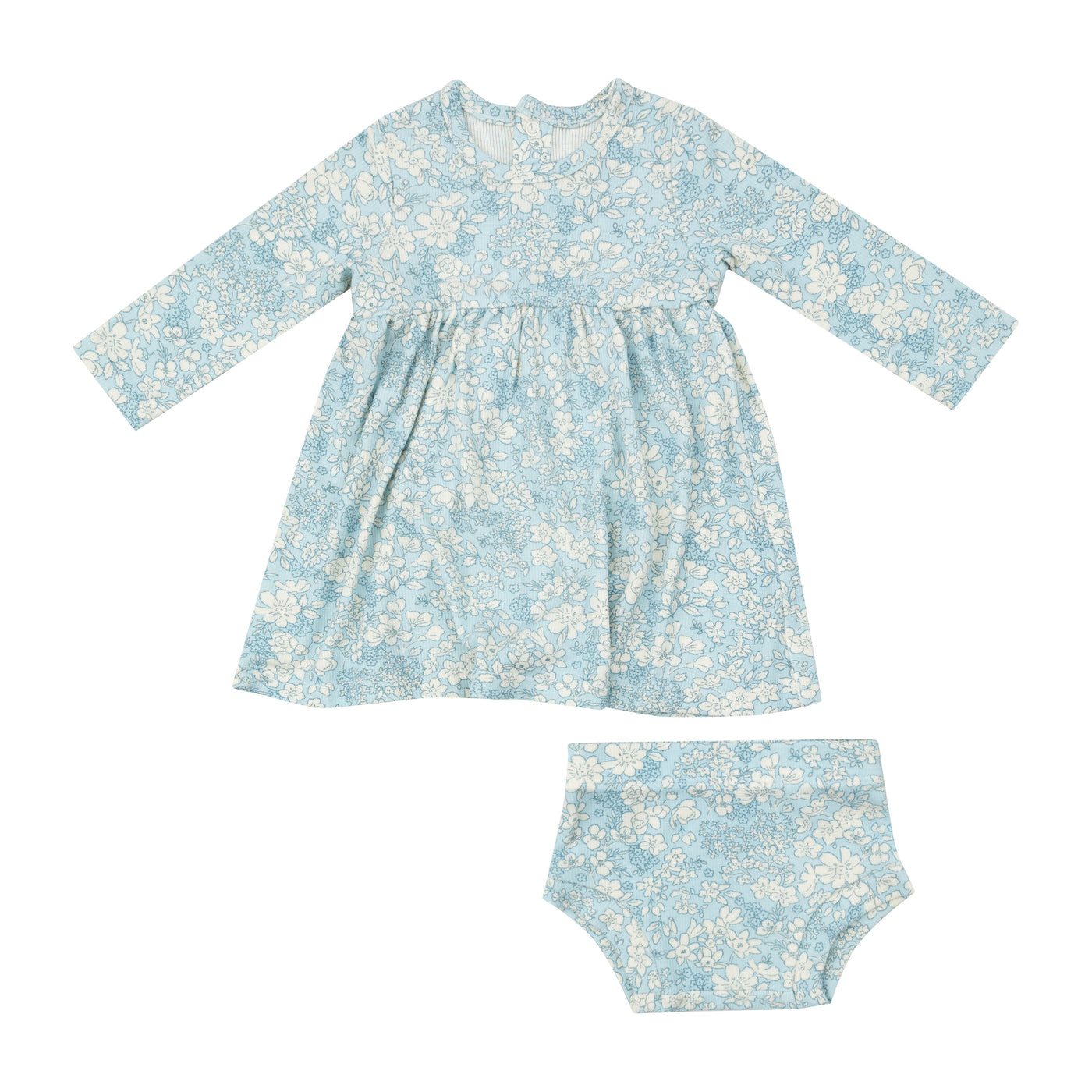 Simple Dress And Bloomer - Blue Meadow Floral