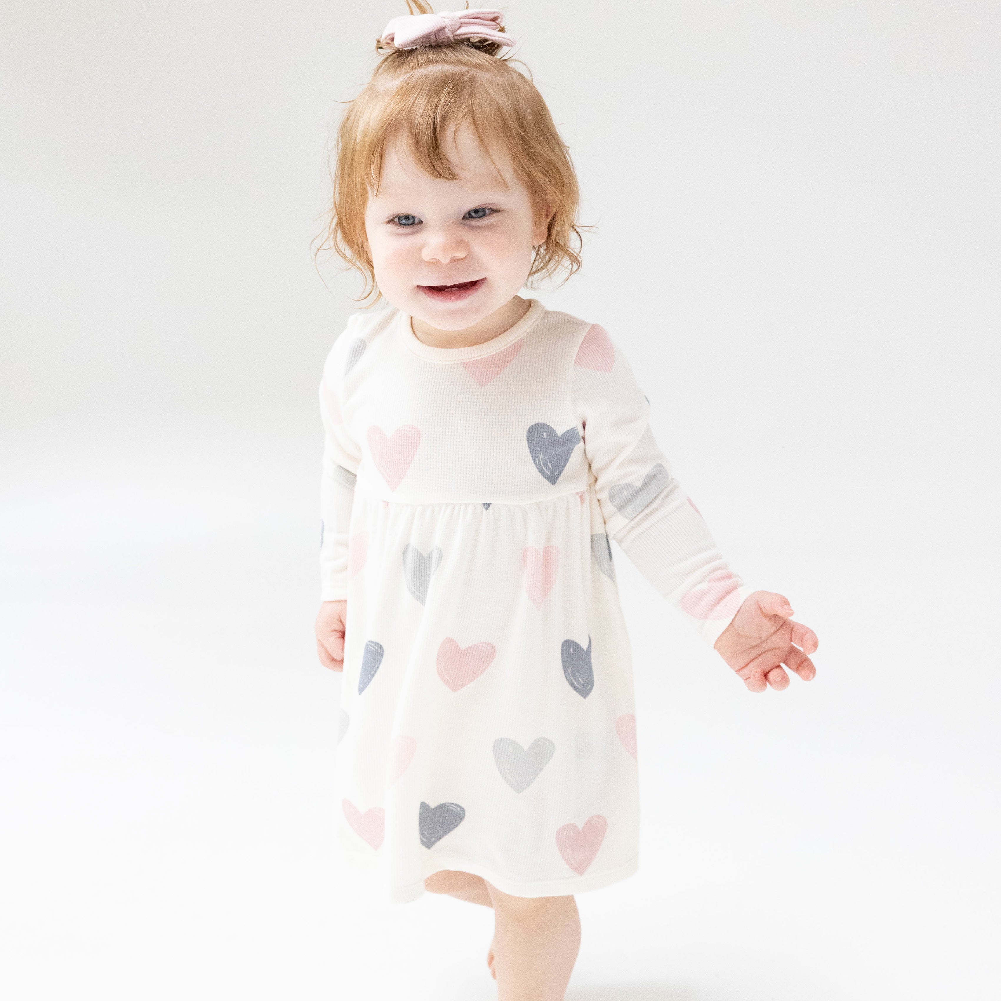Simple Dress + Bloomer in our  Hearts print from Angel Dear