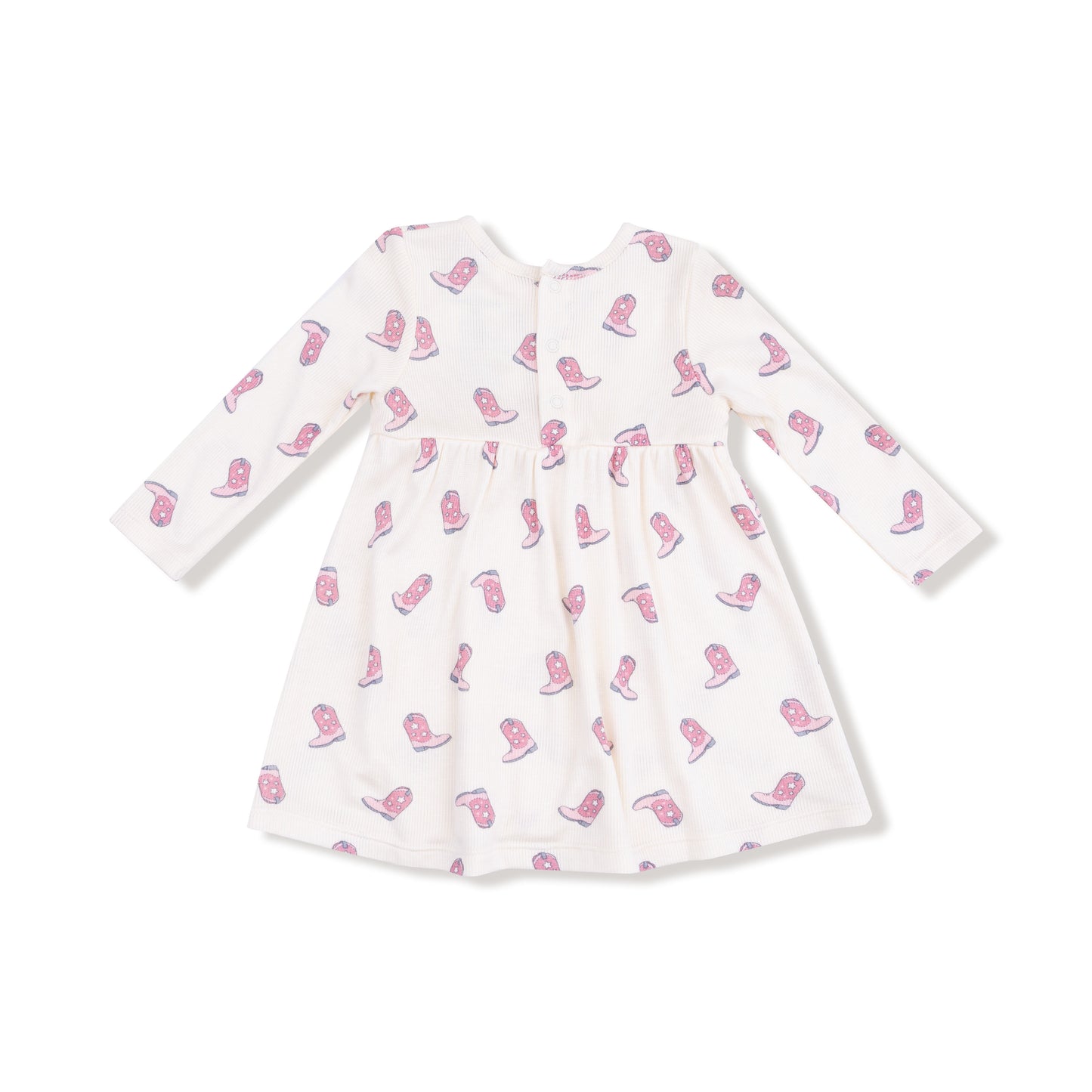 Simple Dress + Bloomer in our  Petite Cowgirl Boots print from Angel Dear