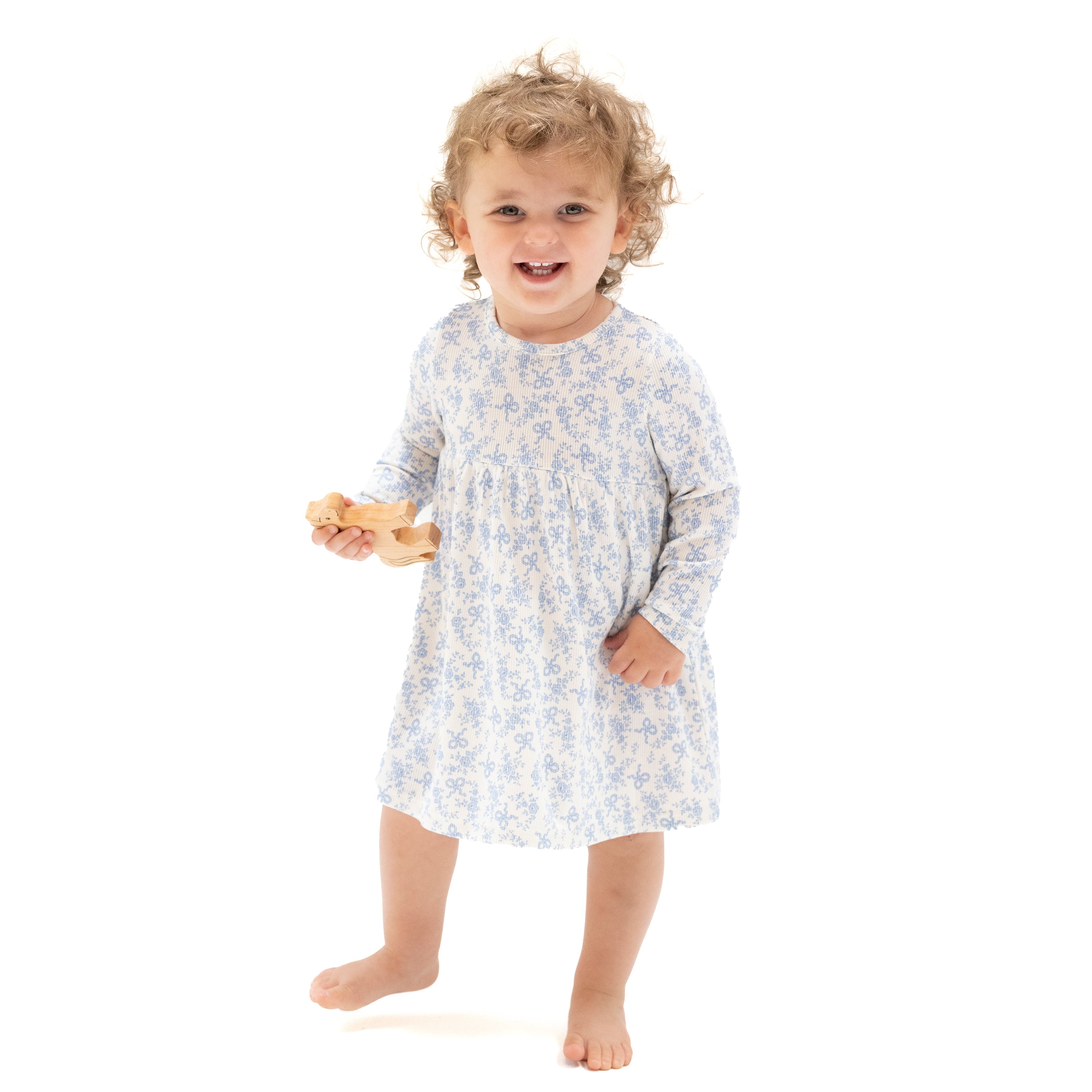 Simple Dress + Bloomer in our  Romi Floral print from Angel Dear