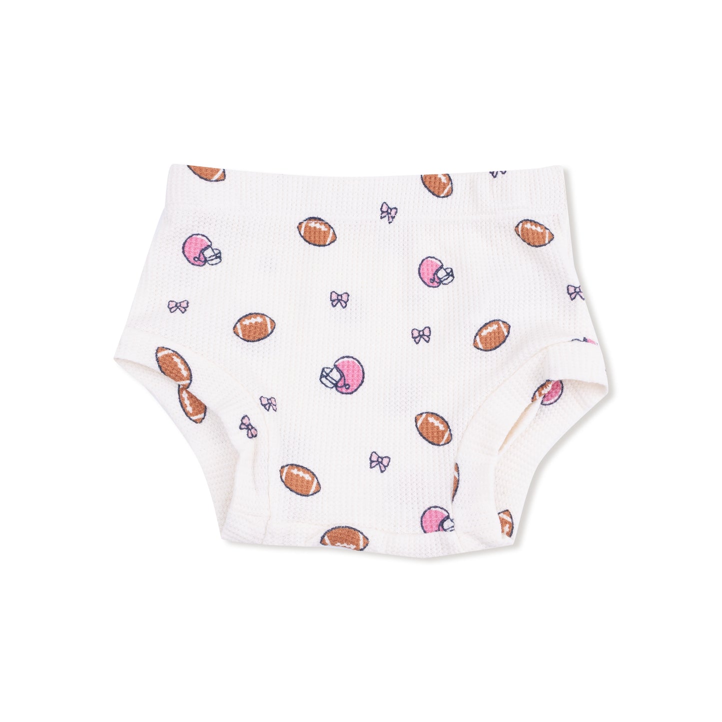 Simple Dress + Bloomer in our  Footballs and Bows print from Angel Dear