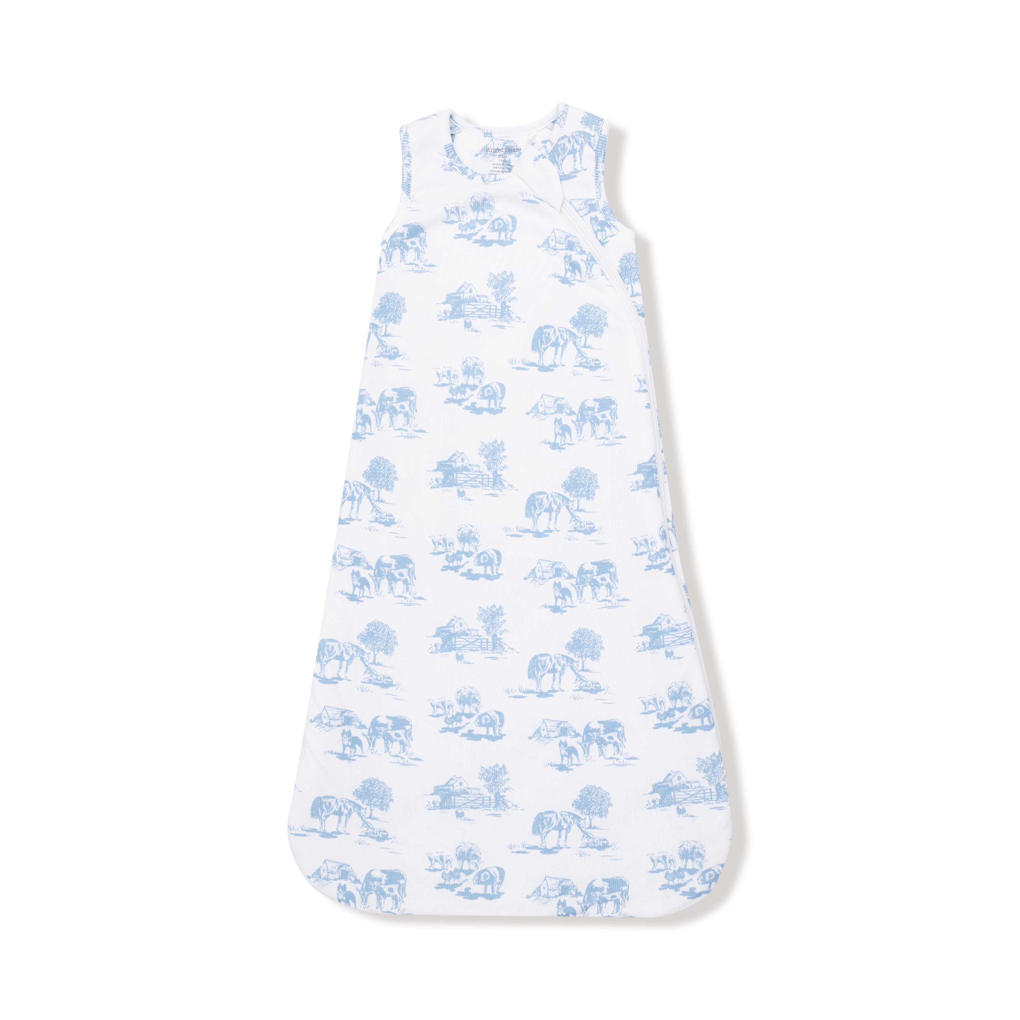 Sleep Bag in our  Farm Toile - Blue print from Angel Dear