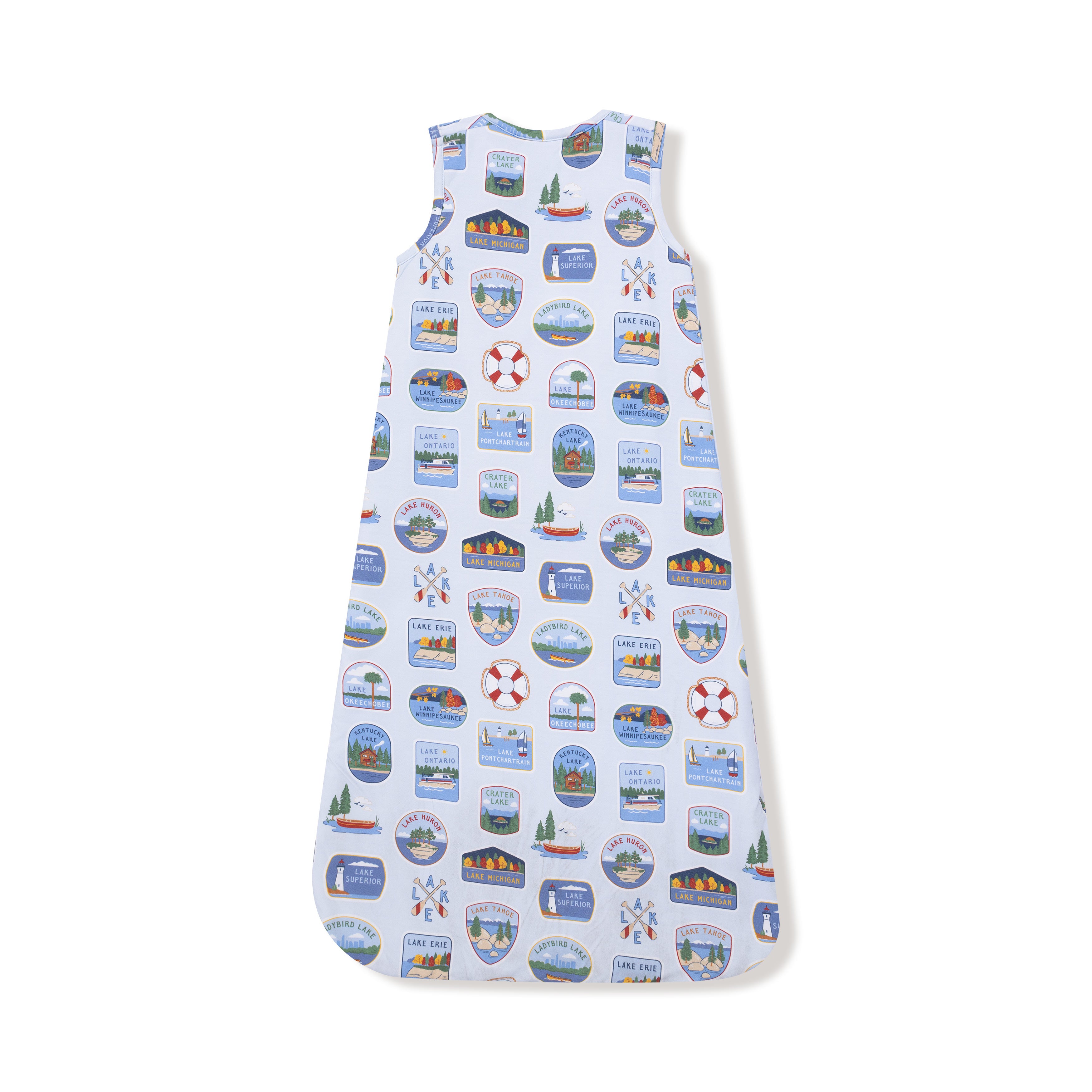Sleep Bag in our  Lake Stickers print from Angel Dear