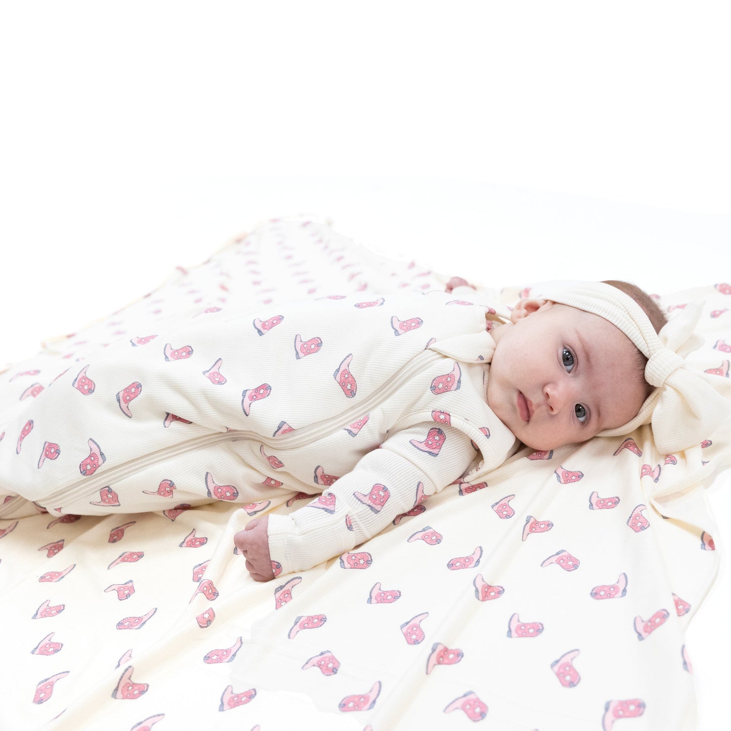 Sleep Bag in our  Petite Cowgirl Boots print from Angel Dear