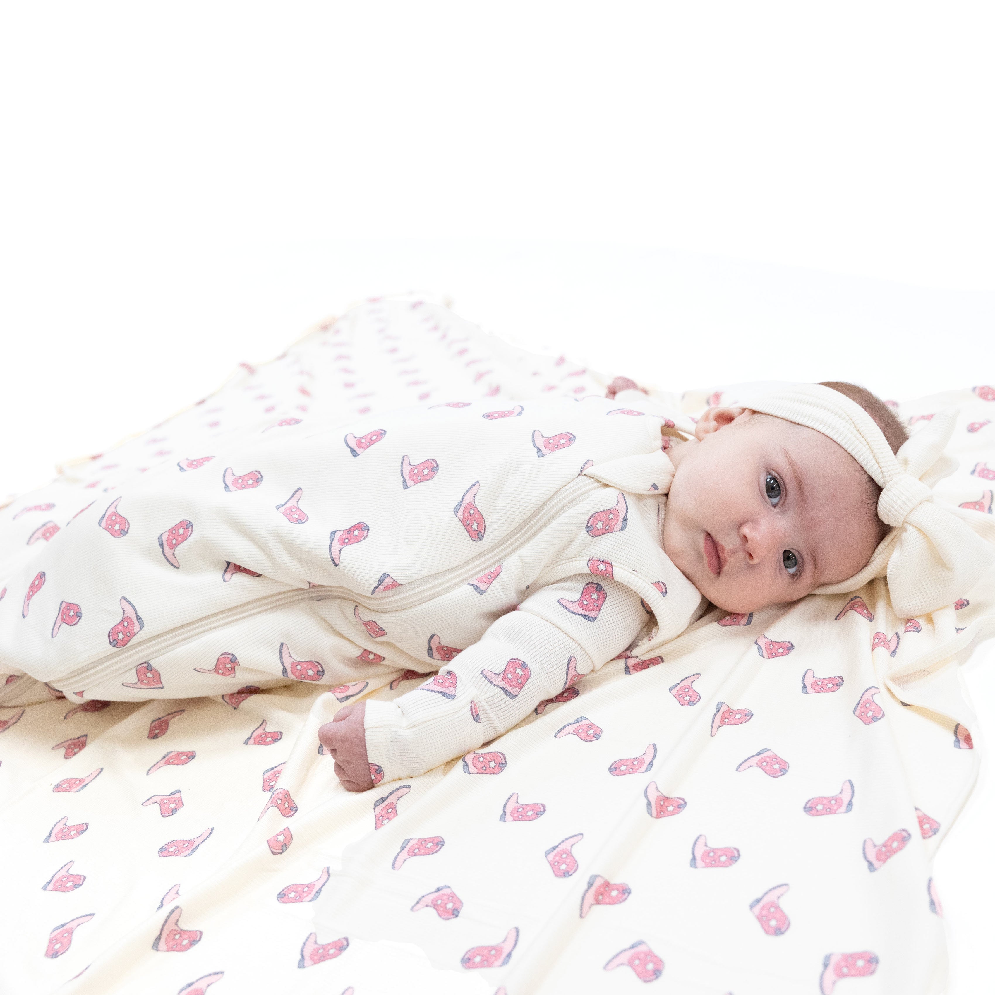 Sleep Bag in our  Petite Cowgirl Boots print from Angel Dear