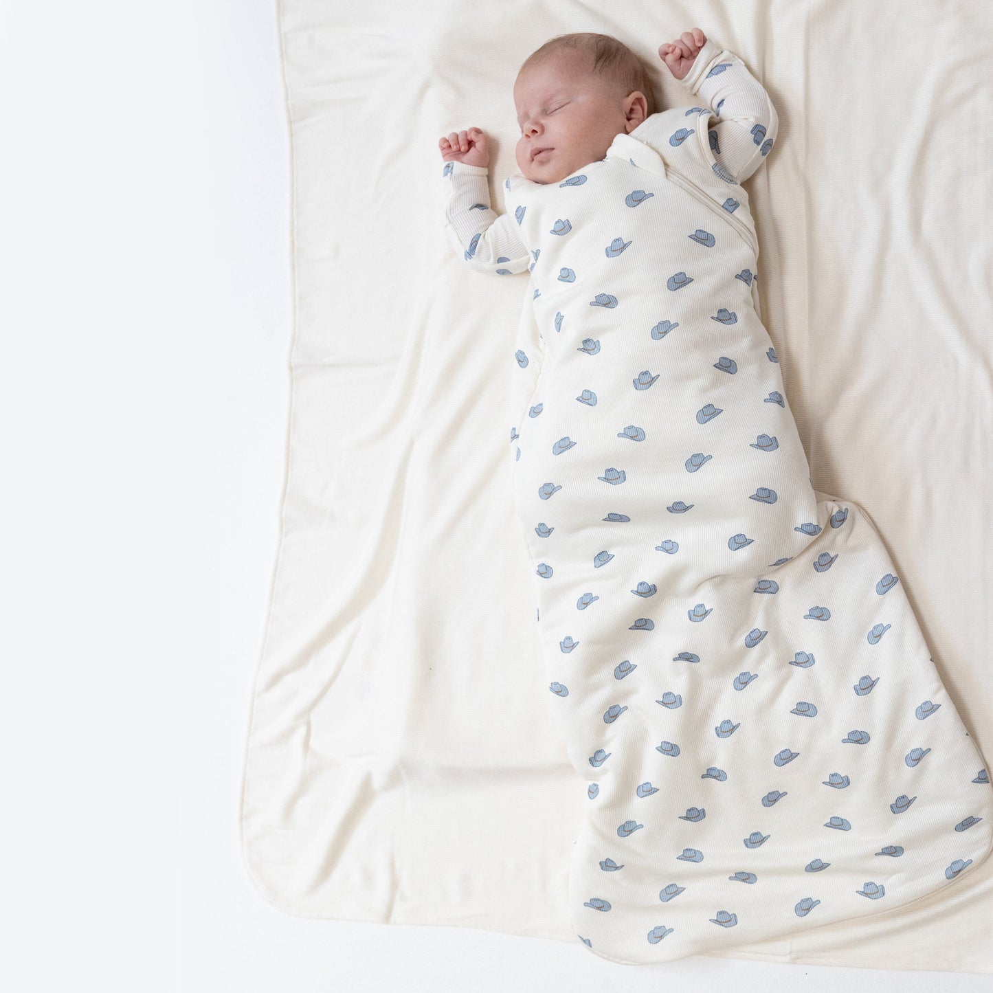 Sleep Bag in our  Petite Cowboy Hats print from Angel Dear