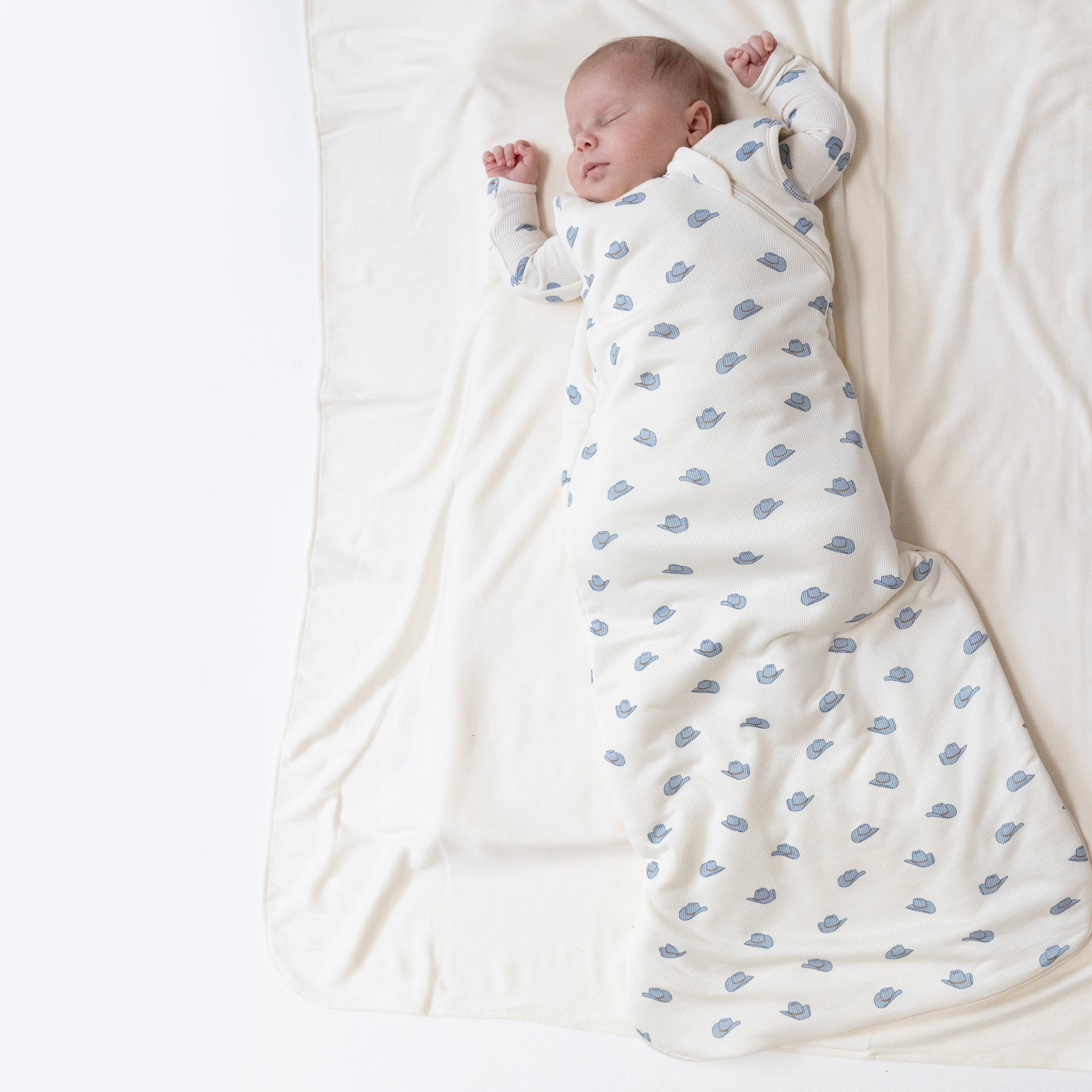 Sleep Bag in our  Petite Cowboy Hats print from Angel Dear