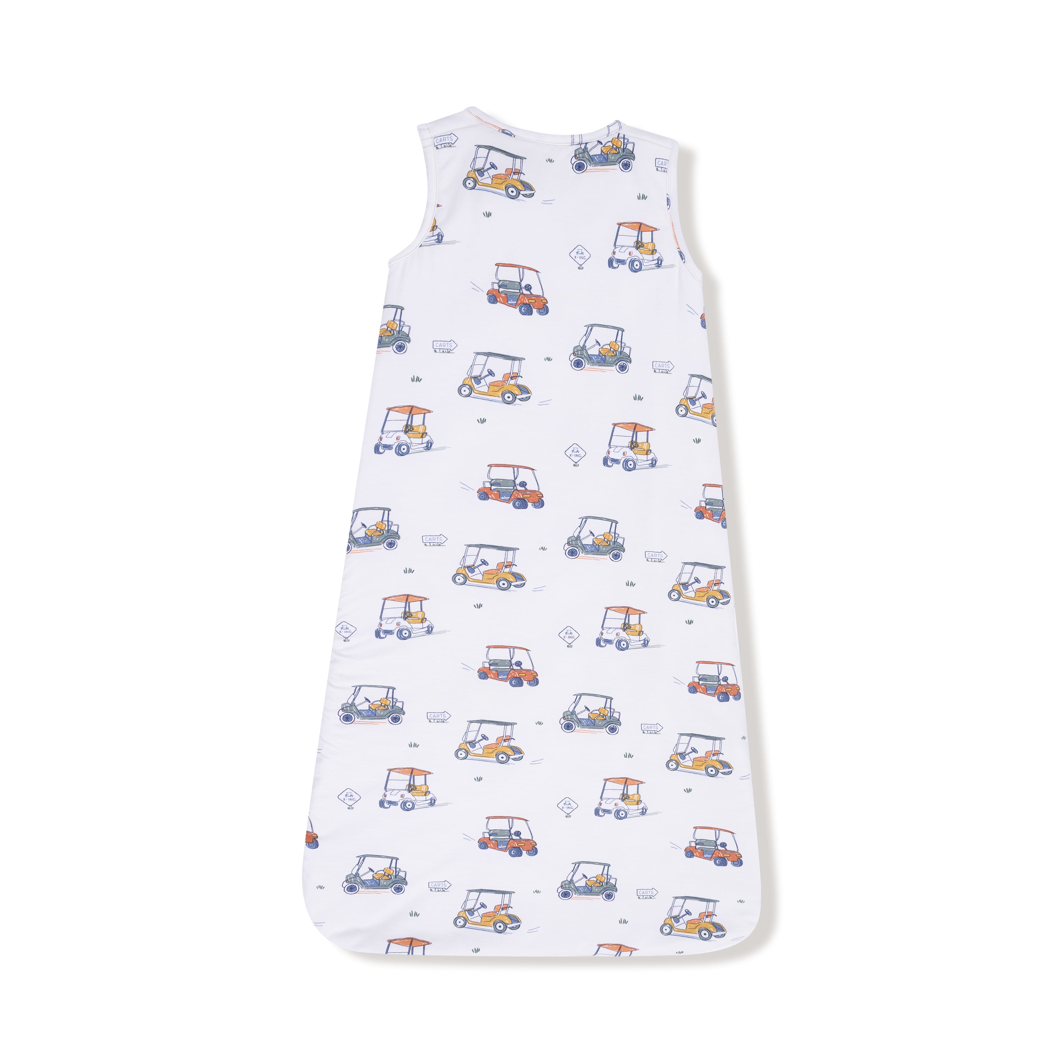 Sleep Bag in our  Zooming Golf Carts print from Angel Dear