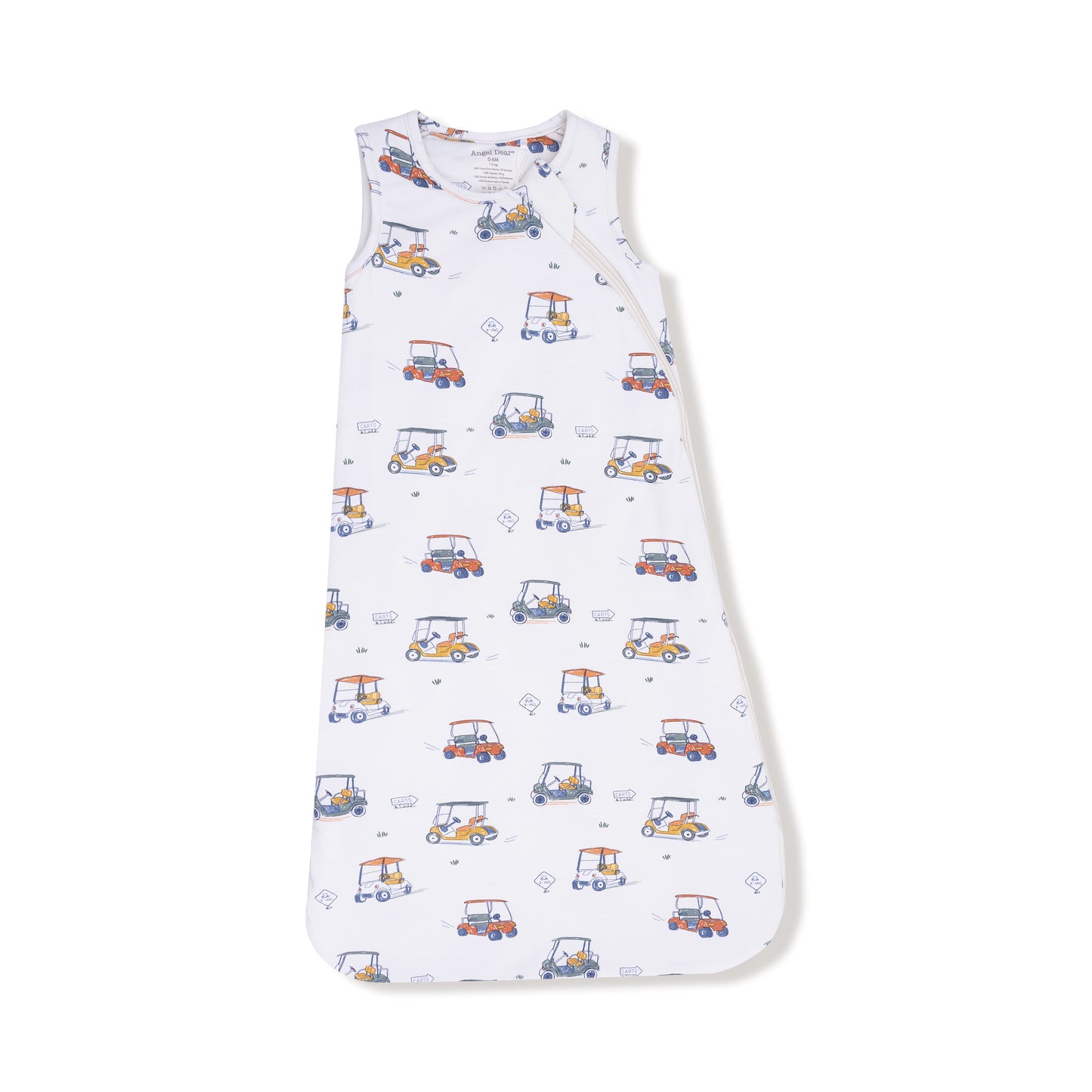 Sleep Bag in our  Zooming Golf Carts print from Angel Dear