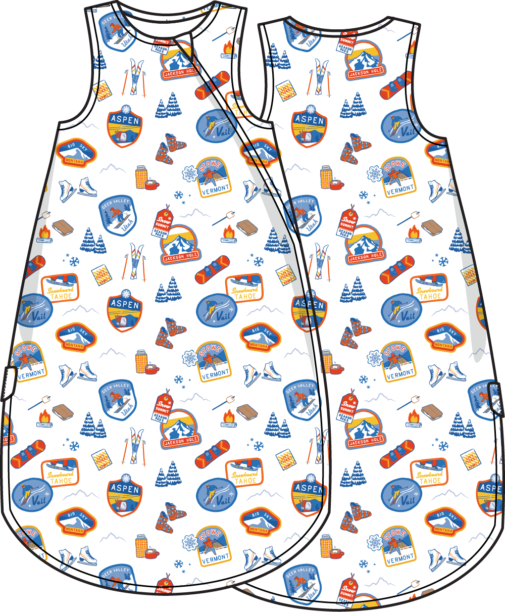 Vintage Ski Patches - Sleep Bag