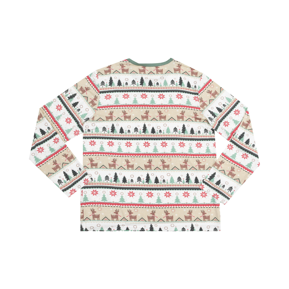 Adult L/S Loungewear Set W/ Pockets - Reindeer Fair Isle-Angel Dear