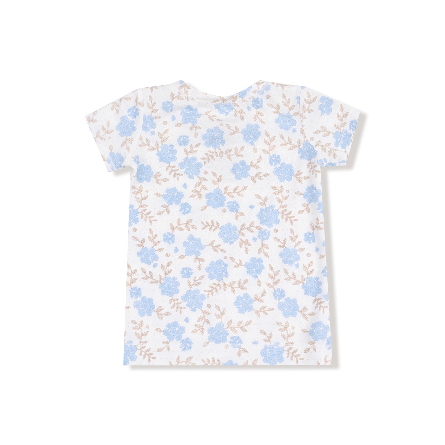 Short Sleeve Loungewear Set in our  Baby Blue Floral print from Angel Dear