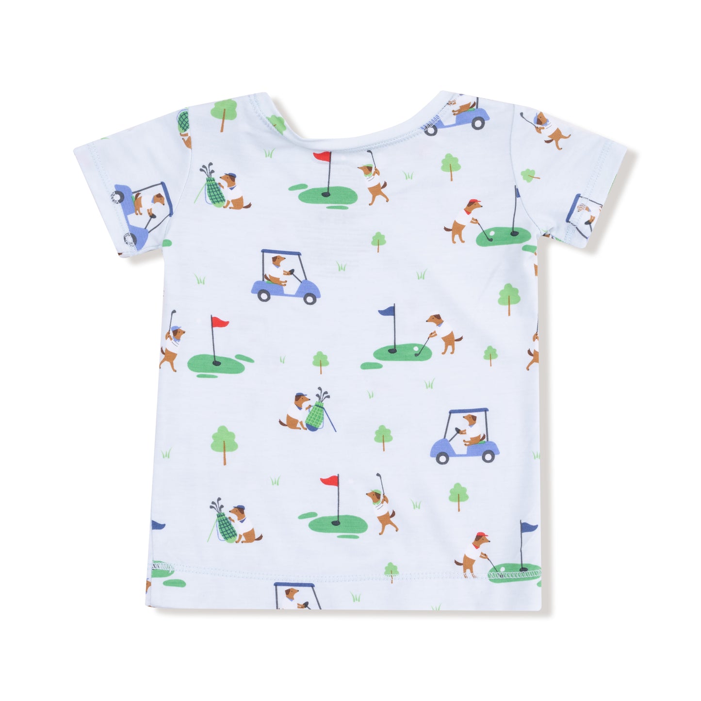 Short Sleeve Loungewear Set in our  Dog Gone Golf - Blue print from Angel Dear