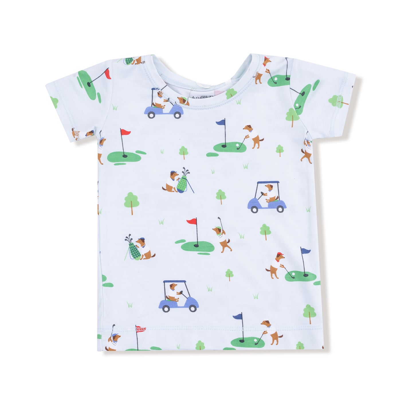 Short Sleeve Loungewear Set in our  Dog Gone Golf - Blue print from Angel Dear