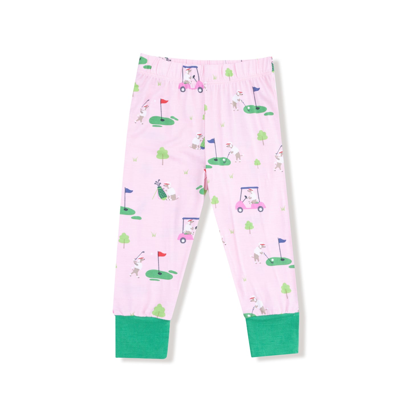 Short Sleeve Loungewear Set in our  Dog Gone Golf - Pink print from Angel Dear