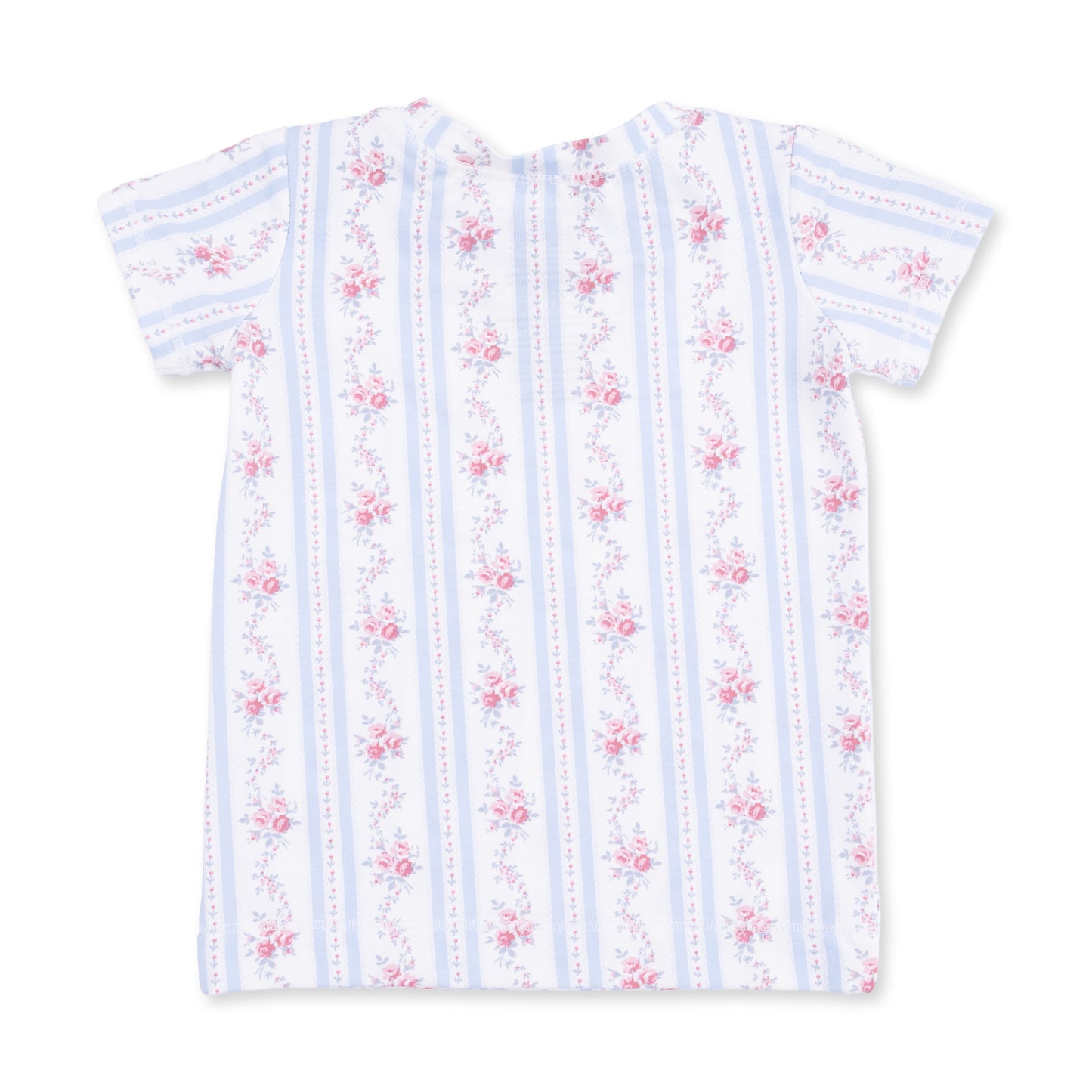 Anna Floral Stripe - Short Sleeve Loungewear Set