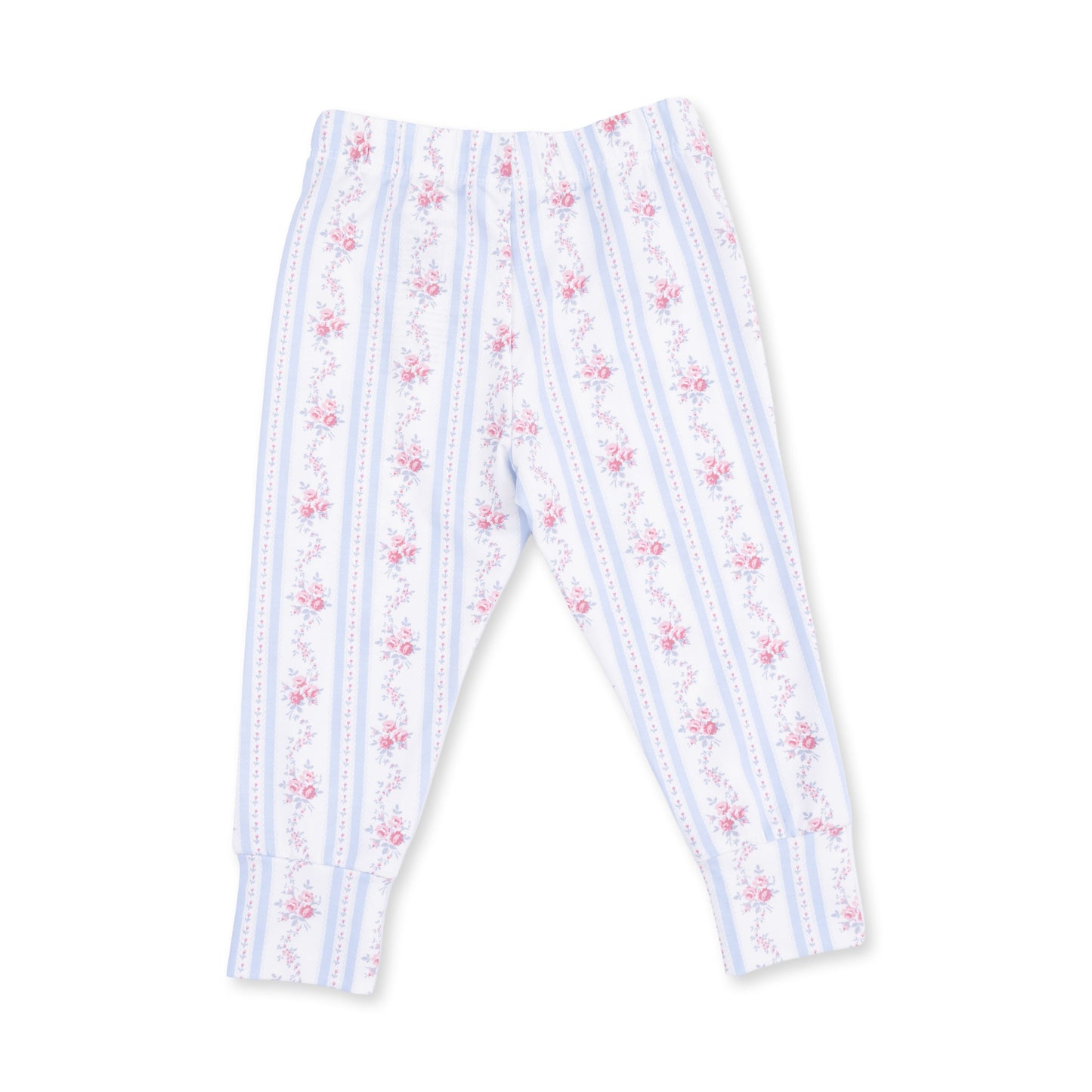 Anna Floral Stripe - Short Sleeve Loungewear Set