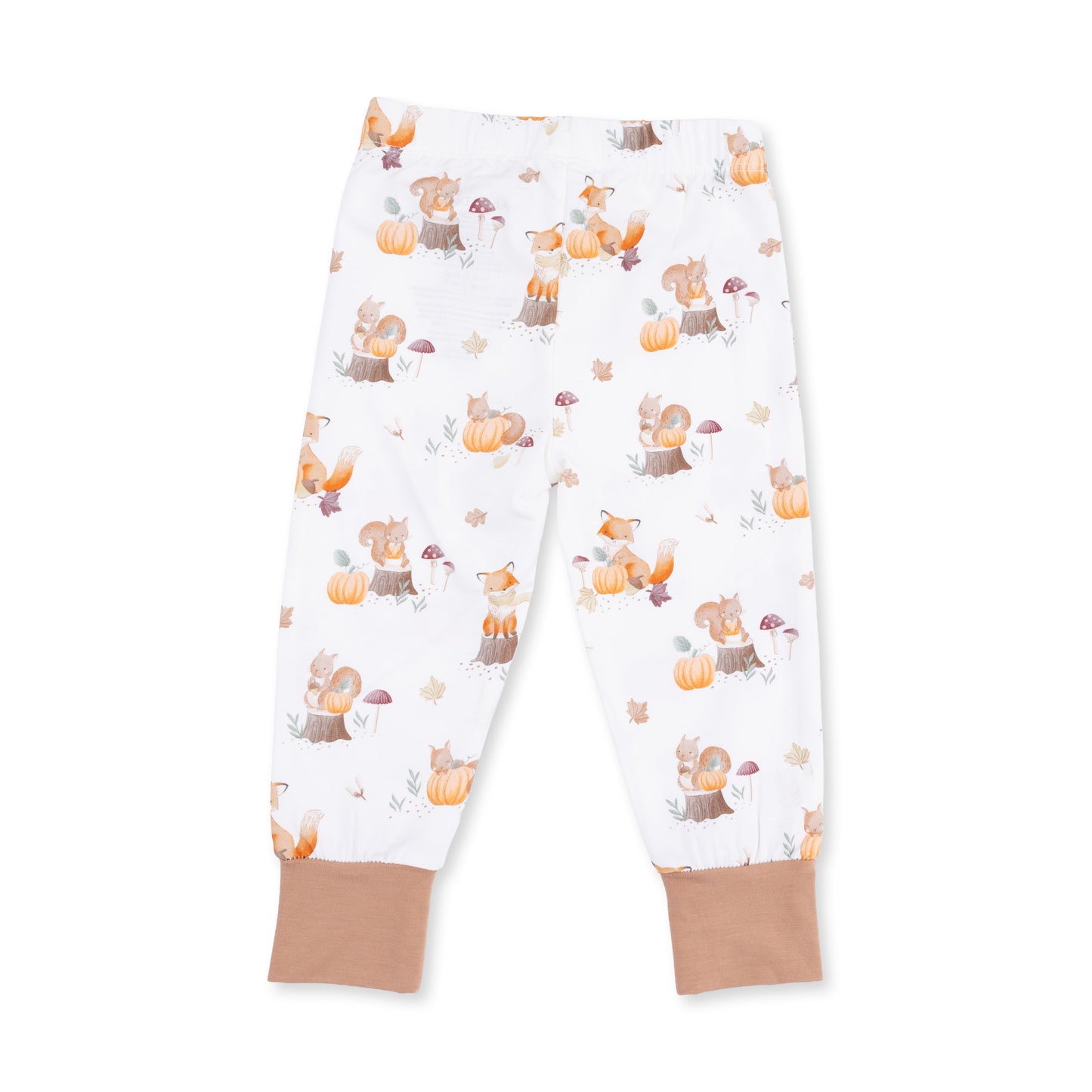 Woodland Animals with Pumpkins - Short Sleeve Loungewear Set
