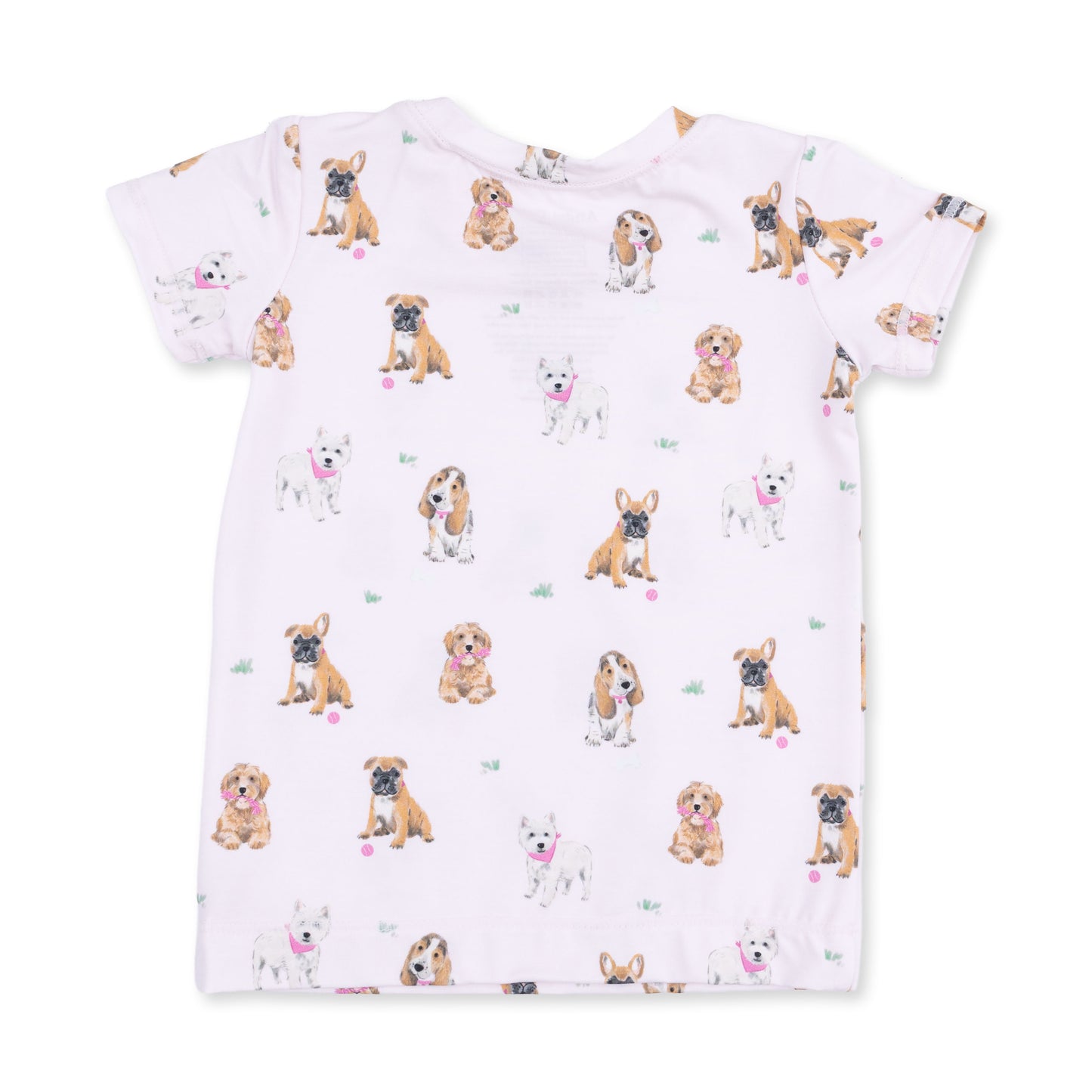 Bestie Dogs Pink - Short Sleeve Loungewear Set
