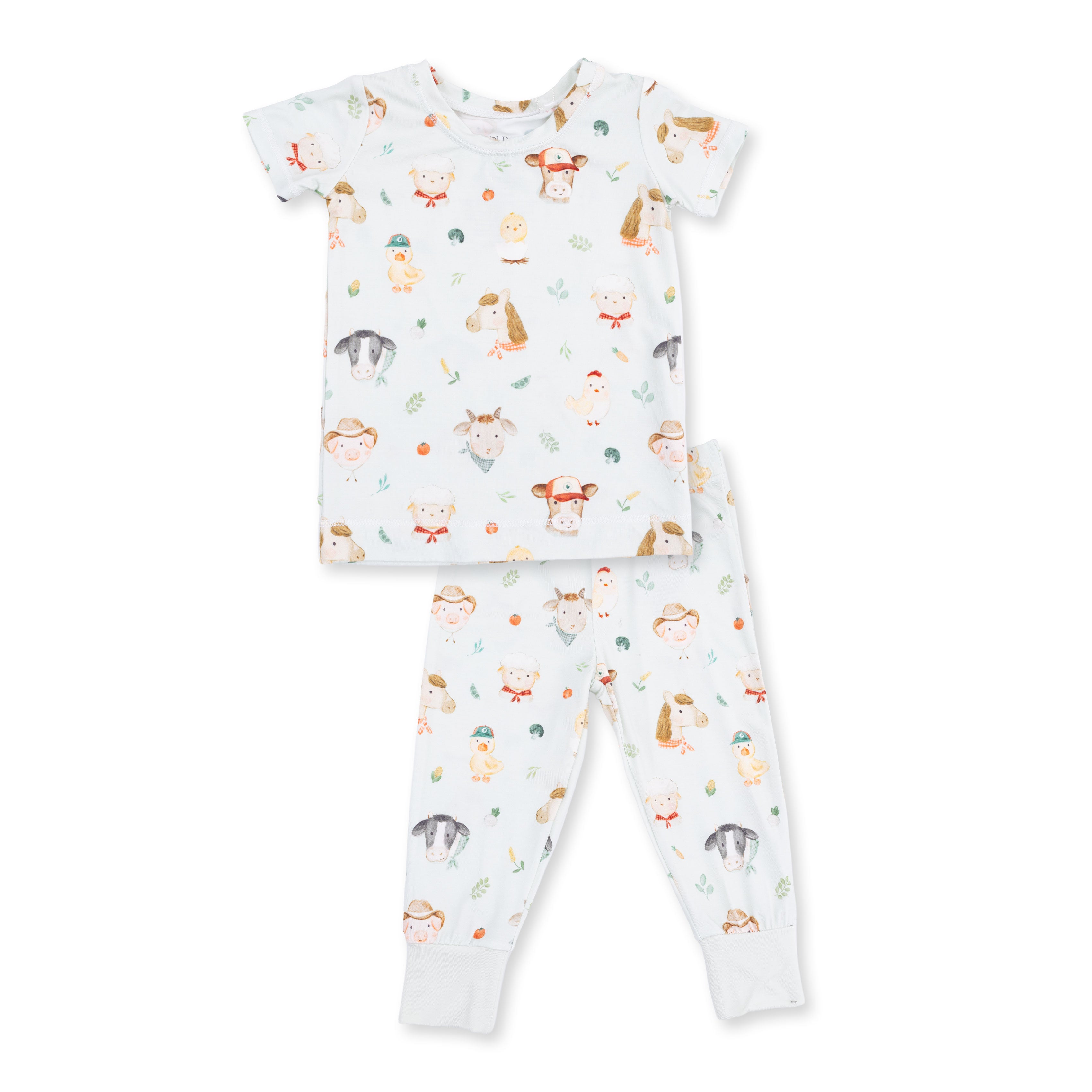 Baby Farm Faces - Short Sleeve Loungewear Set