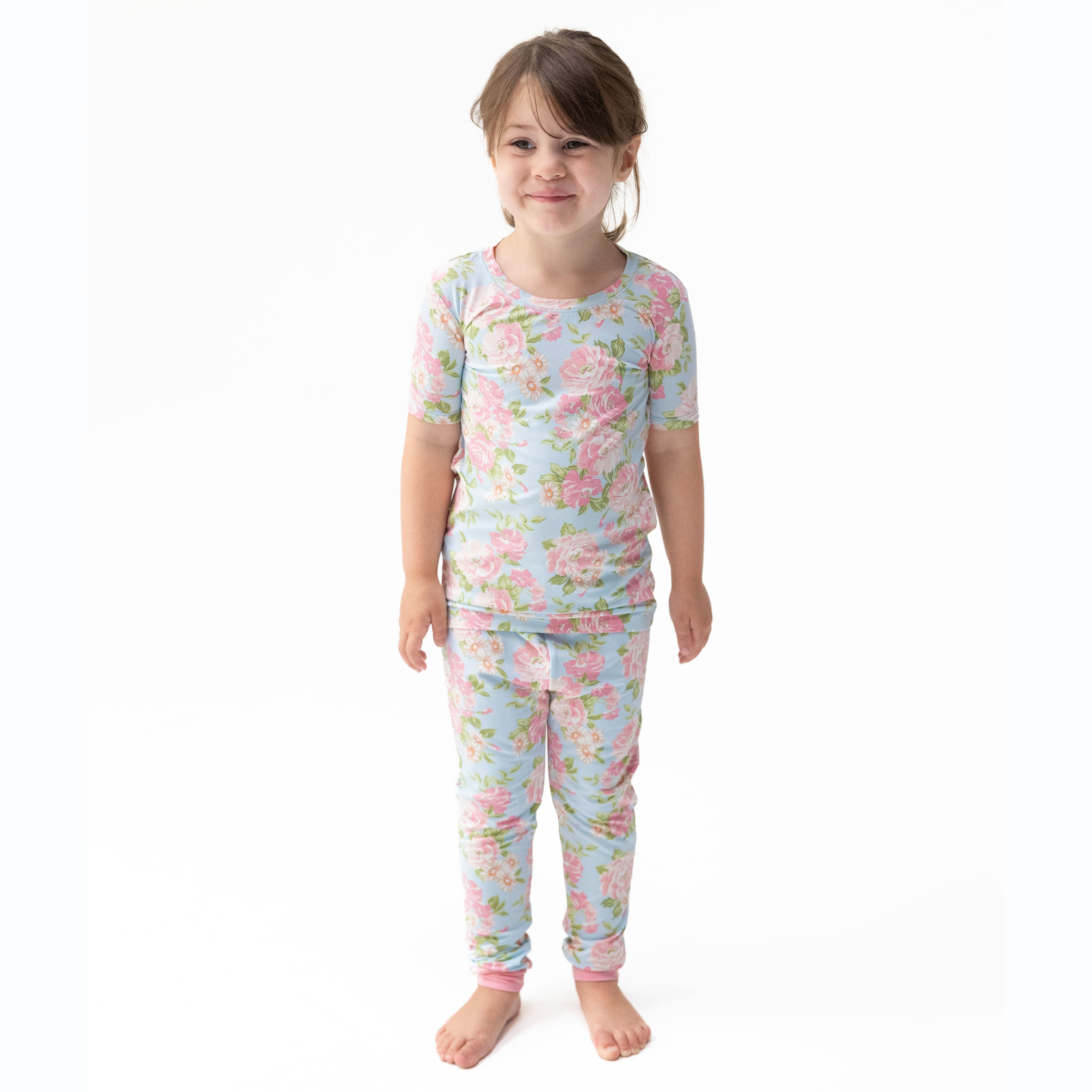Angeline Floral - Short Sleeve Loungewear Set