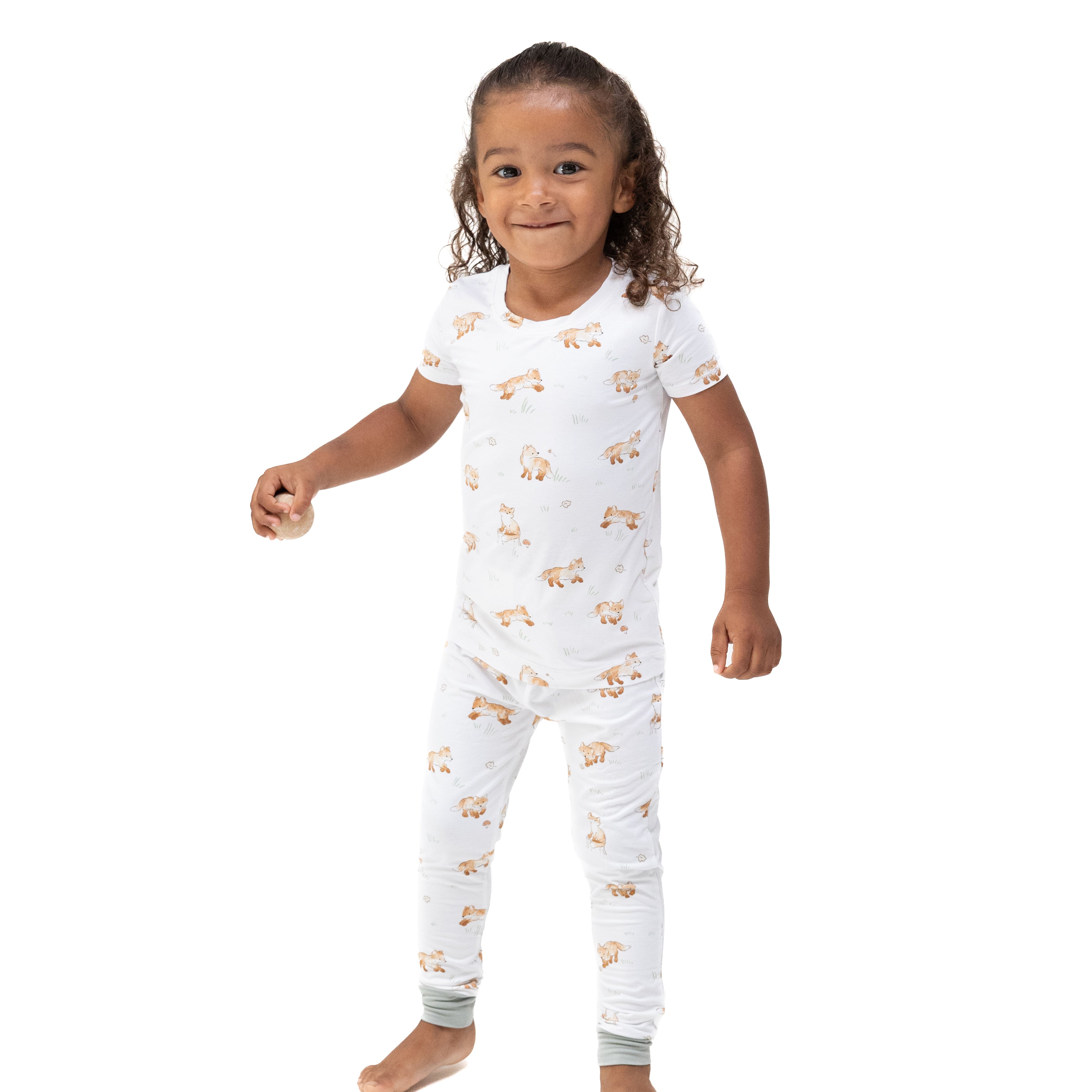 Little Explorer Fox - Short Sleeve Loungewear Set