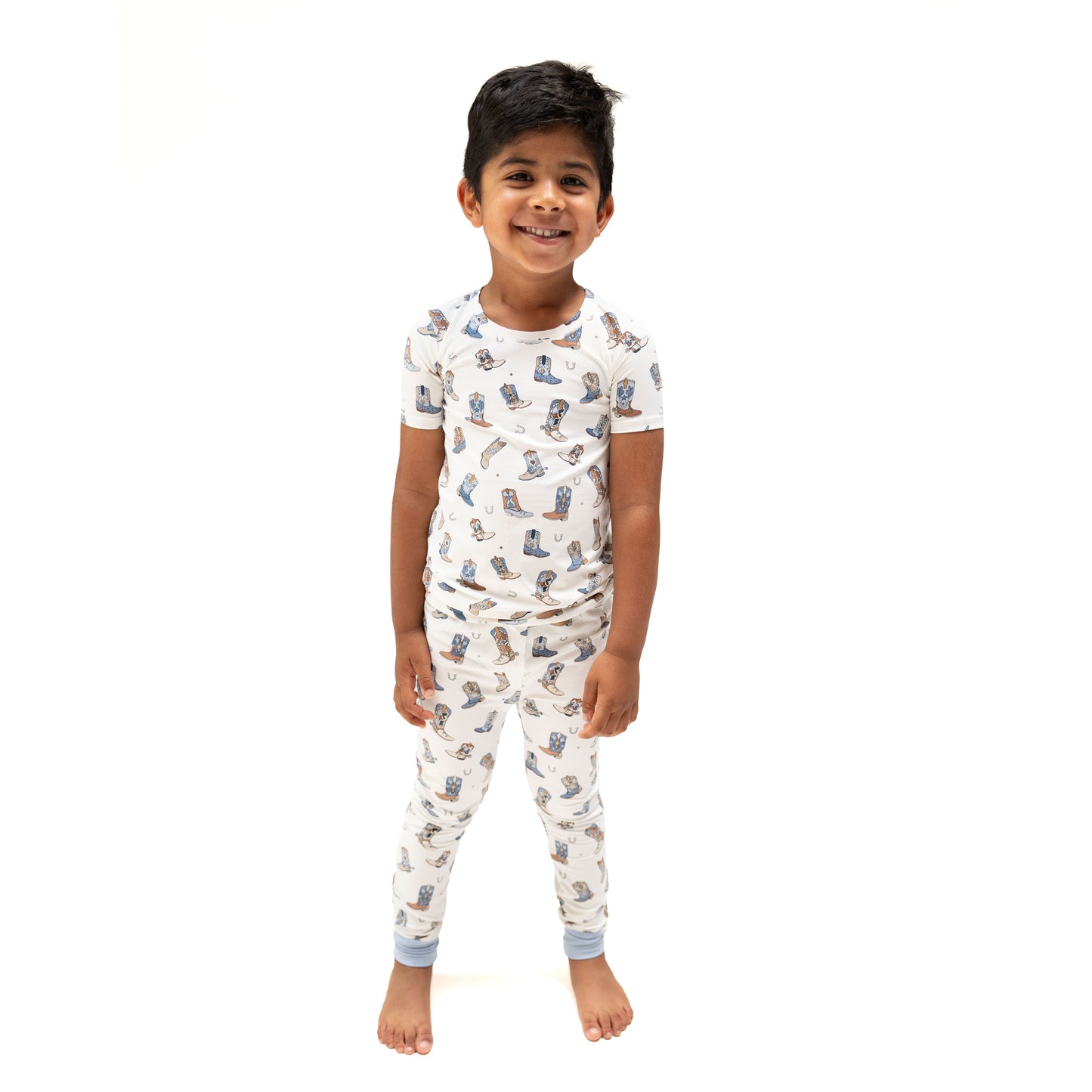 Buckaroo Boots - Short Sleeve Loungewear Set
