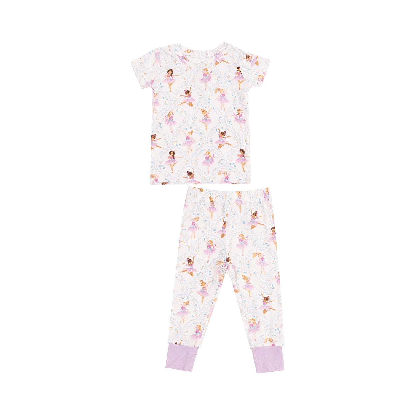 Short Sleeve Loungewear Set - Bow Ballerinas