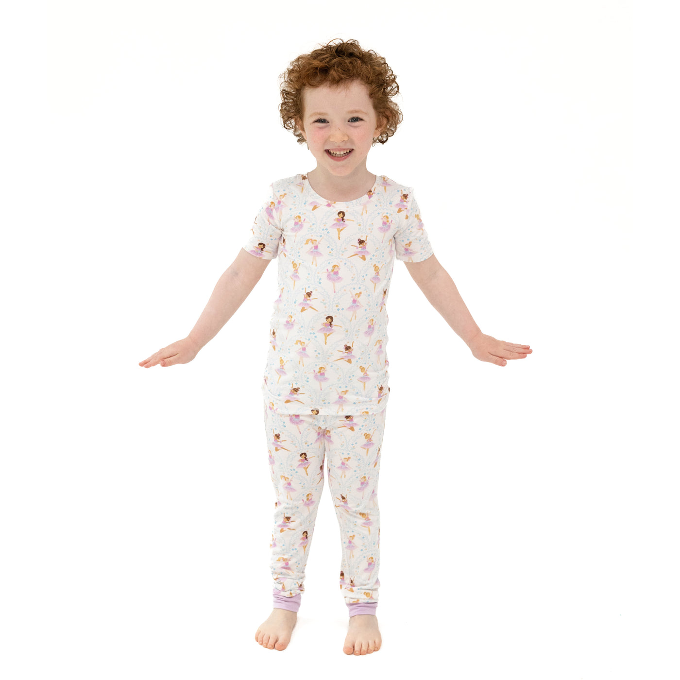 Short Sleeve Loungewear Set - Bow Ballerinas