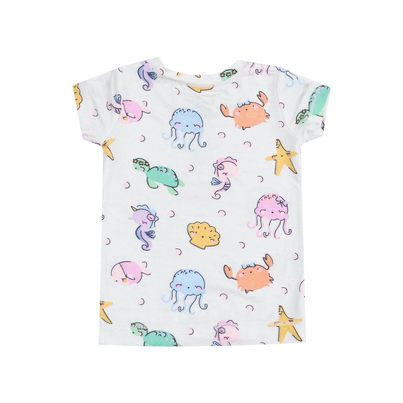 Short Sleeve Loungewear Set - Cute Sea Creatures