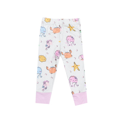 Short Sleeve Loungewear Set - Cute Sea Creatures