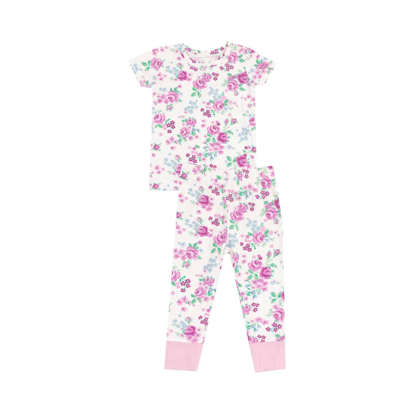 Short Sleeve Loungewear Set - Cute Little Roses