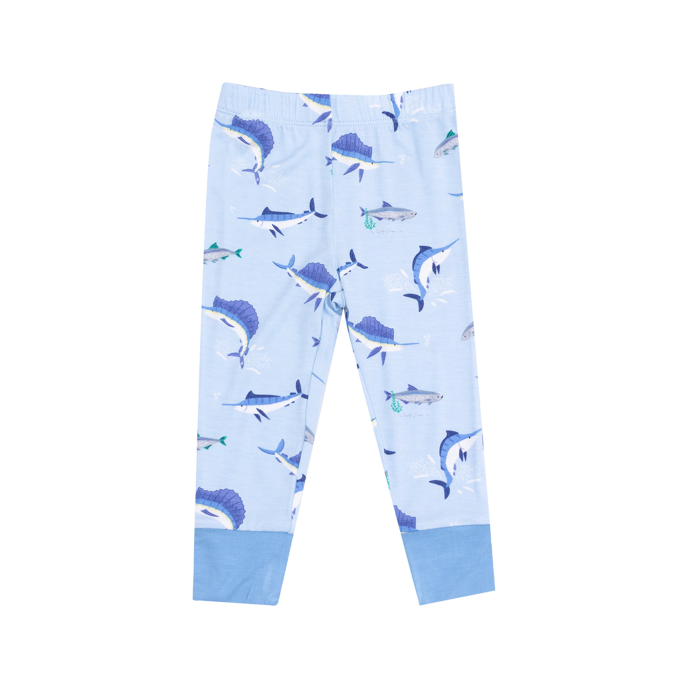 Short Sleeve Loungewear Set - Deep Sea Fishing Blue