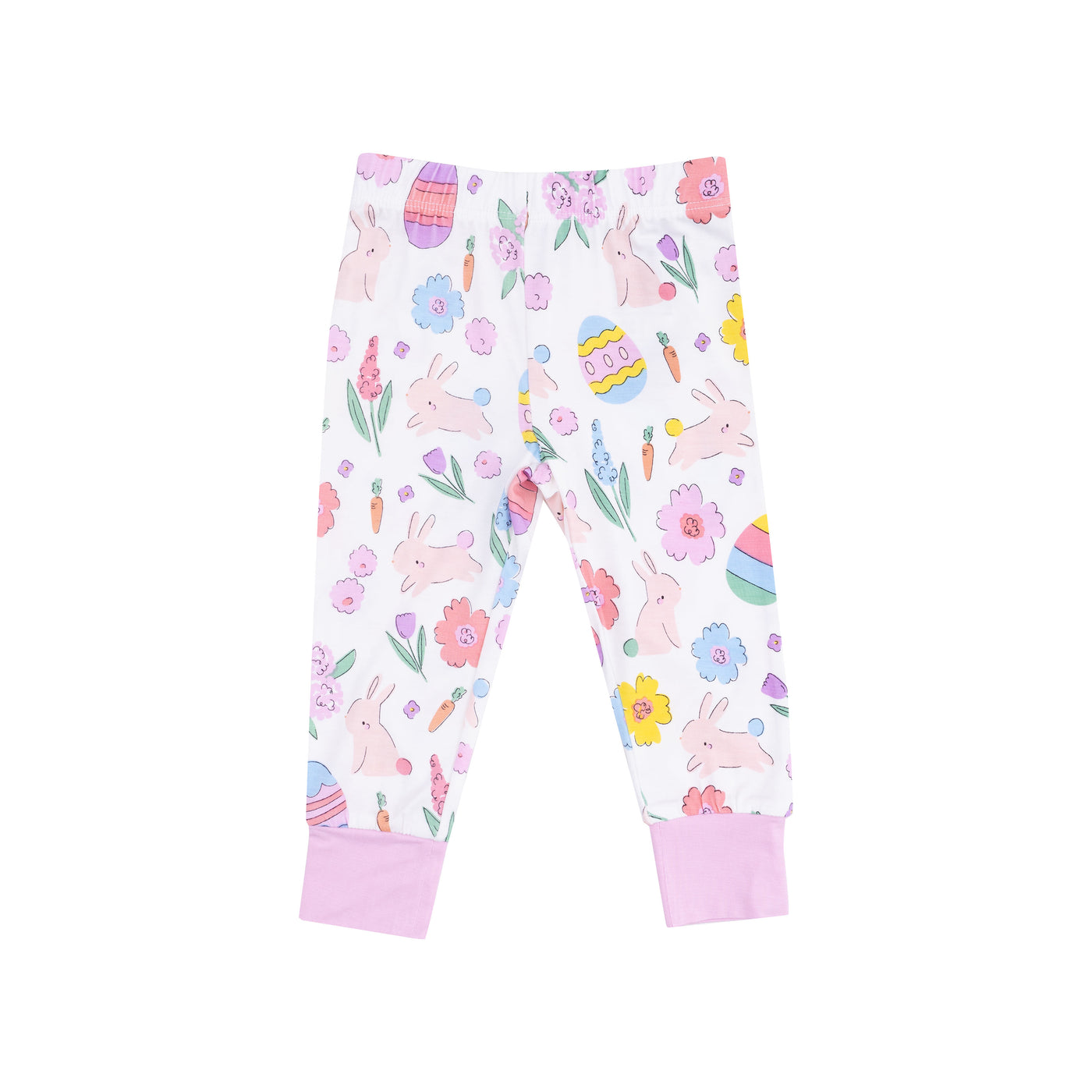 Short Sleeve Loungewear Set - Easter Bunnies Pink