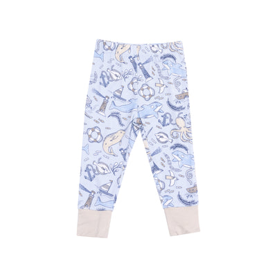 Short Sleeve Loungewear Set - Nautical Notebook