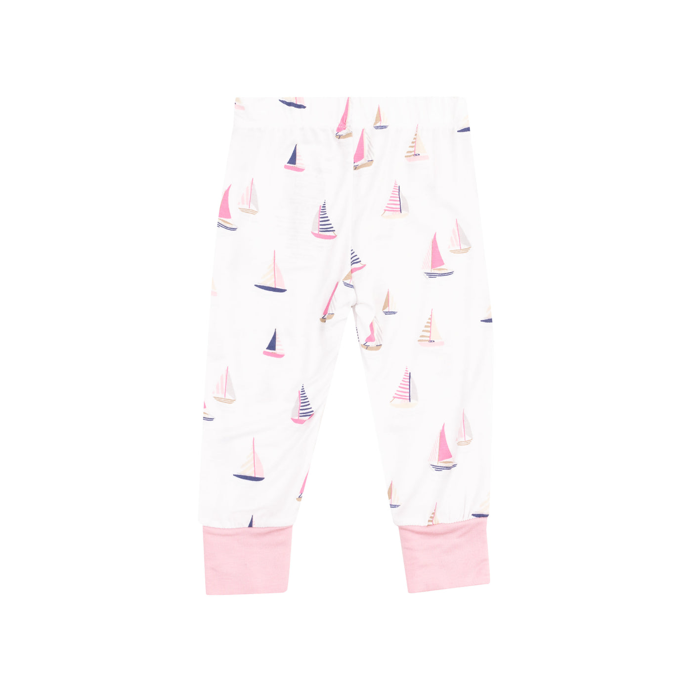 Short Sleeve Loungewear Set - Sailboats Pink