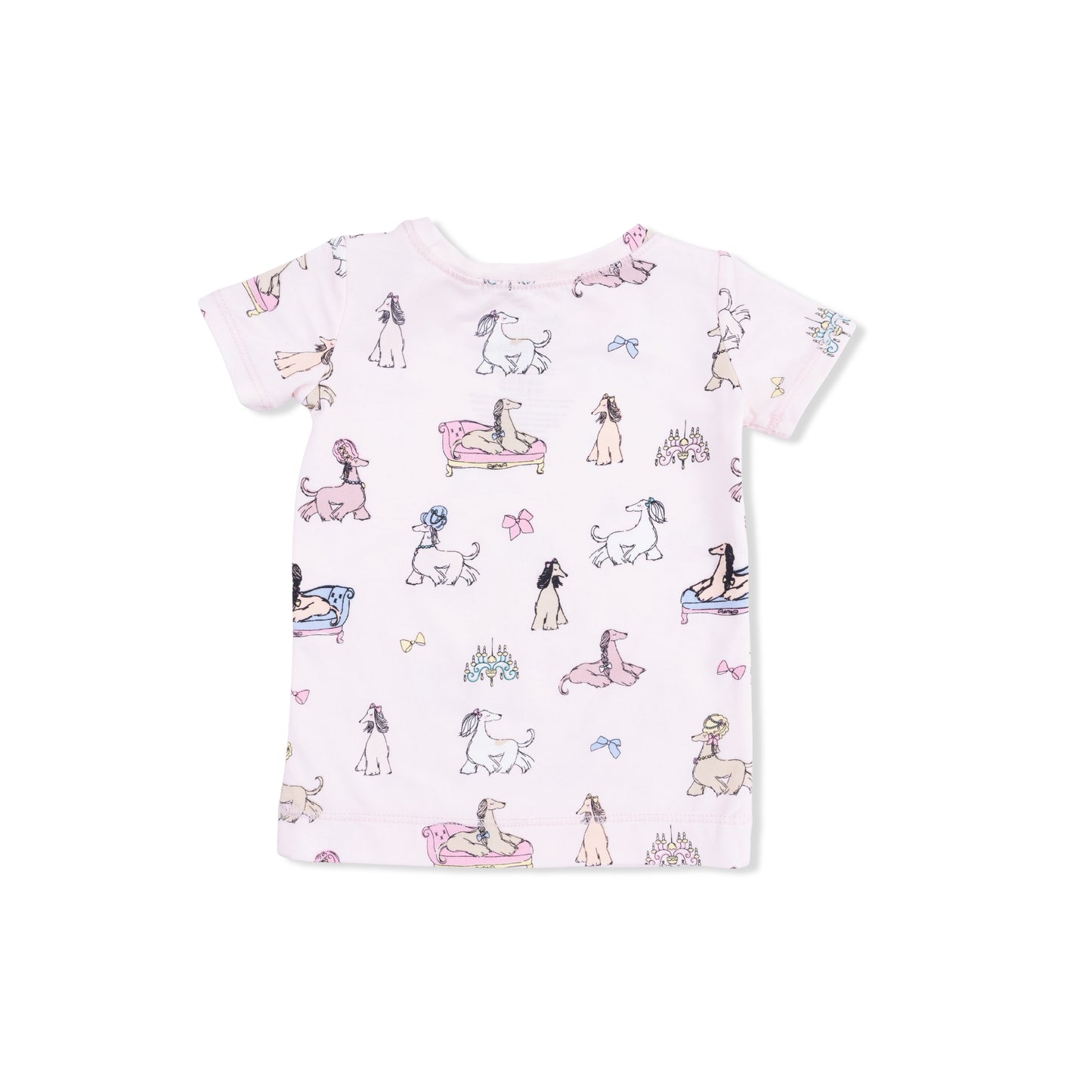 Fancy Hounds with Bows - Short Sleeve Loungewear Set-Angel Dear