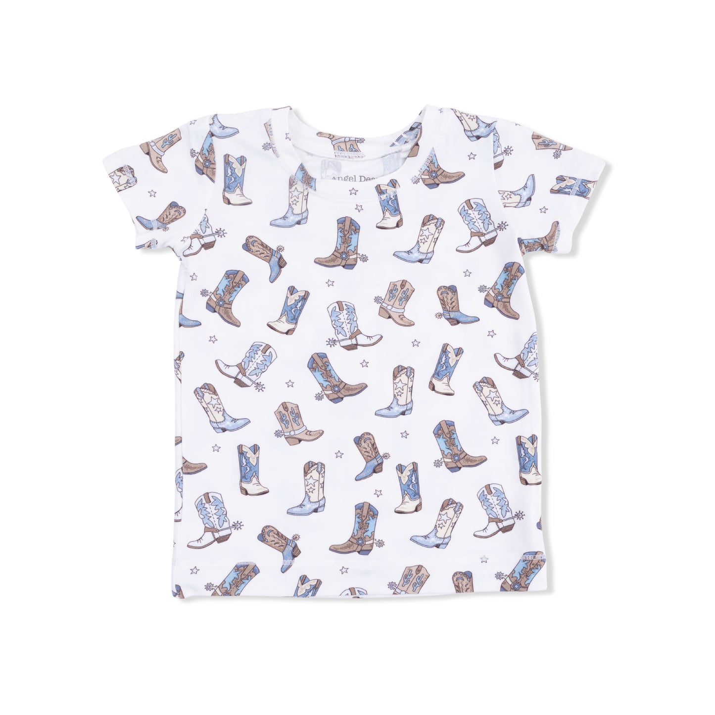Cowboy Boots - Short Sleeve Loungewear Set-Angel Dear