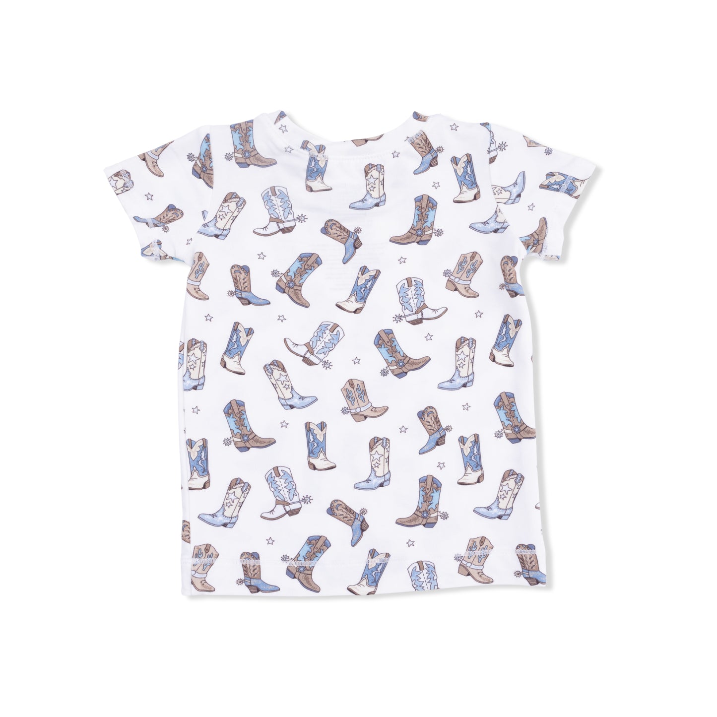 Cowboy Boots - Short Sleeve Loungewear Set-Angel Dear