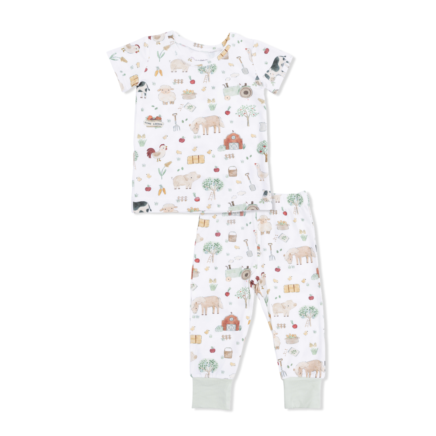Cute Farm Animals Uni - Short Sleeve Loungewear Set-Angel Dear