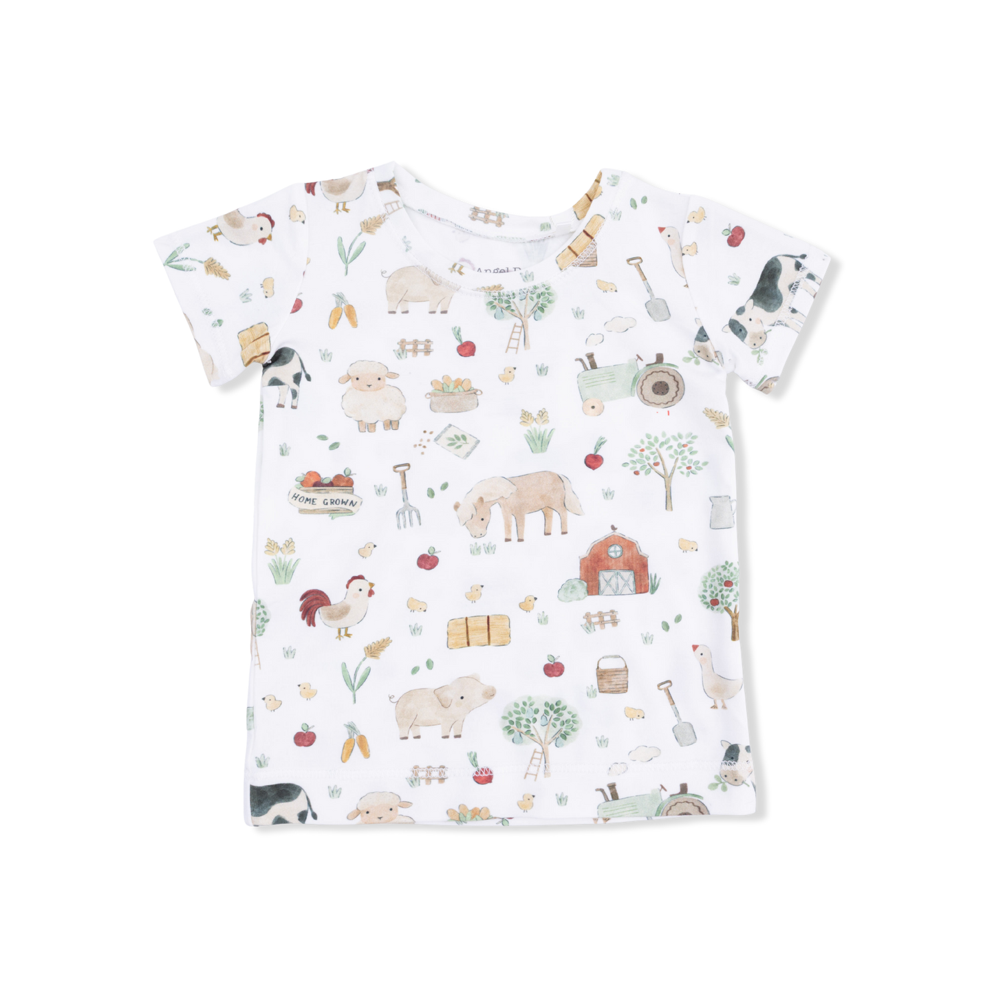 Cute Farm Animals Uni - Short Sleeve Loungewear Set-Angel Dear