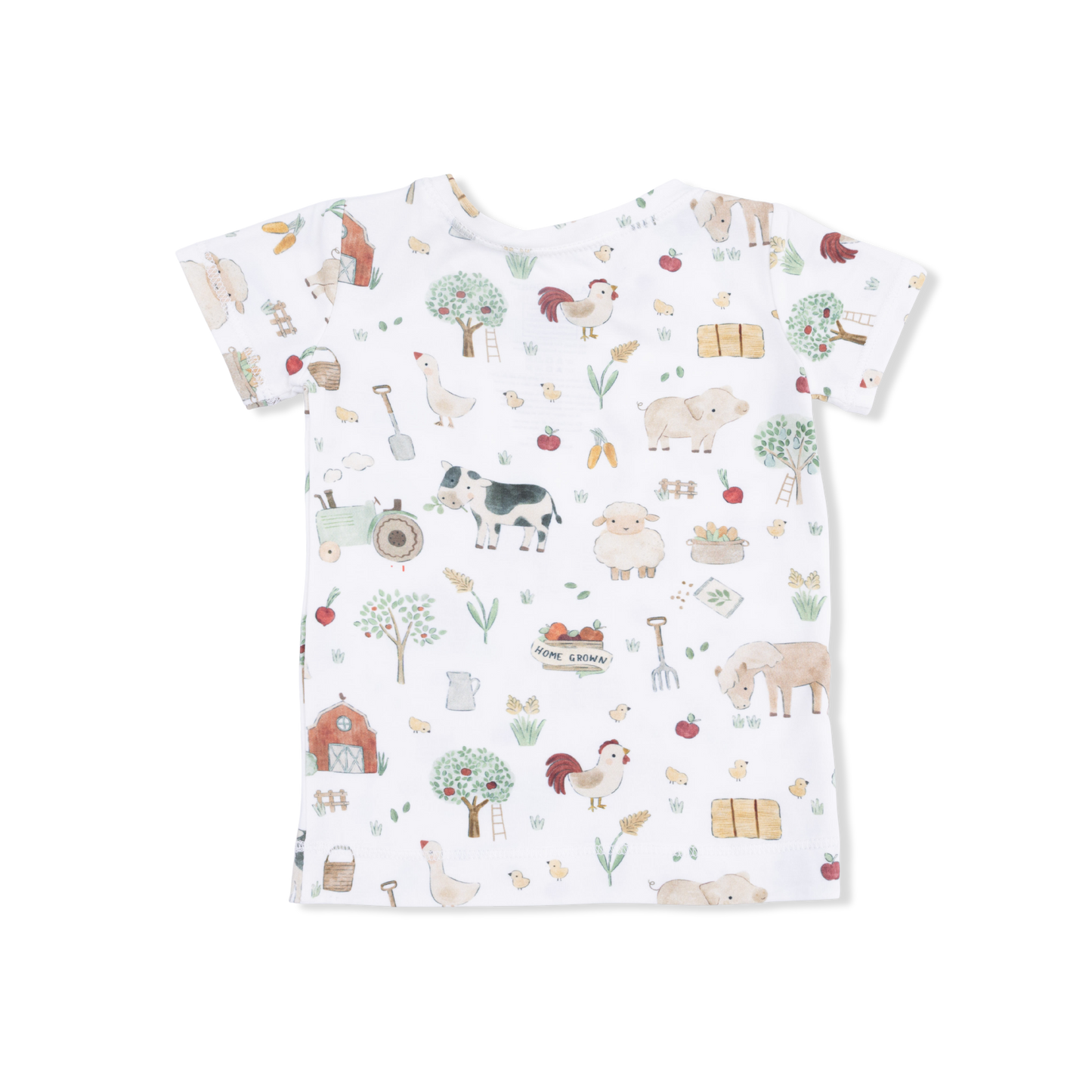 Cute Farm Animals Uni - Short Sleeve Loungewear Set-Angel Dear