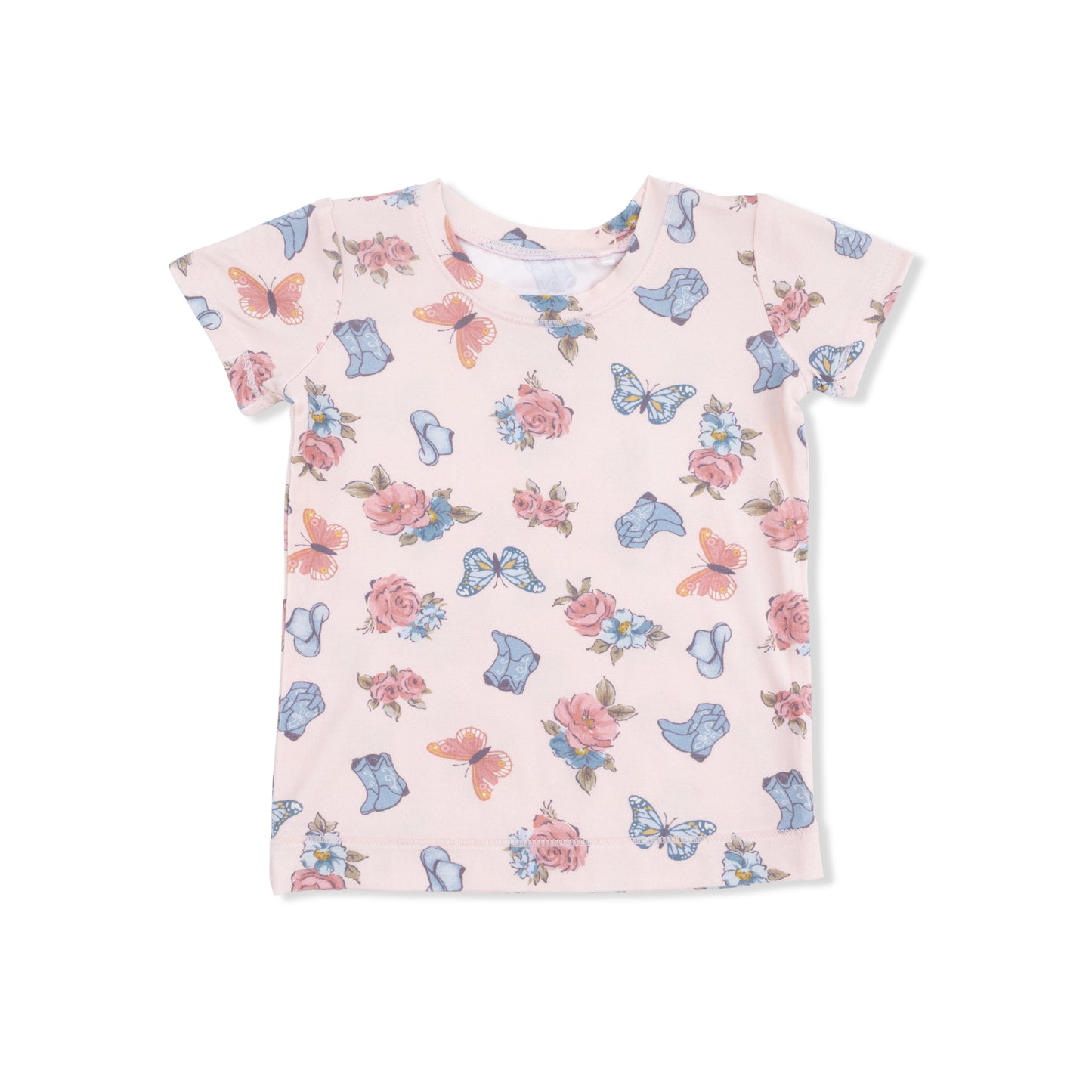 Country Girl Boots - Short Sleeve Loungewear Set-Angel Dear