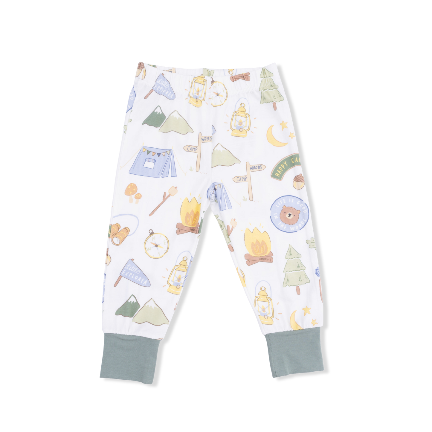 Camping Blue - Short Sleeve Loungewear Set-Angel Dear